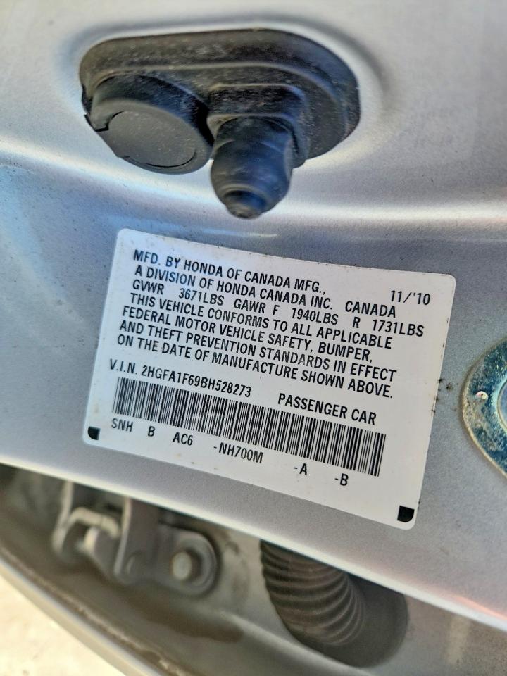 2011 Honda Civic Lx-s Silver vin: 2HGFA1F69BH528273
