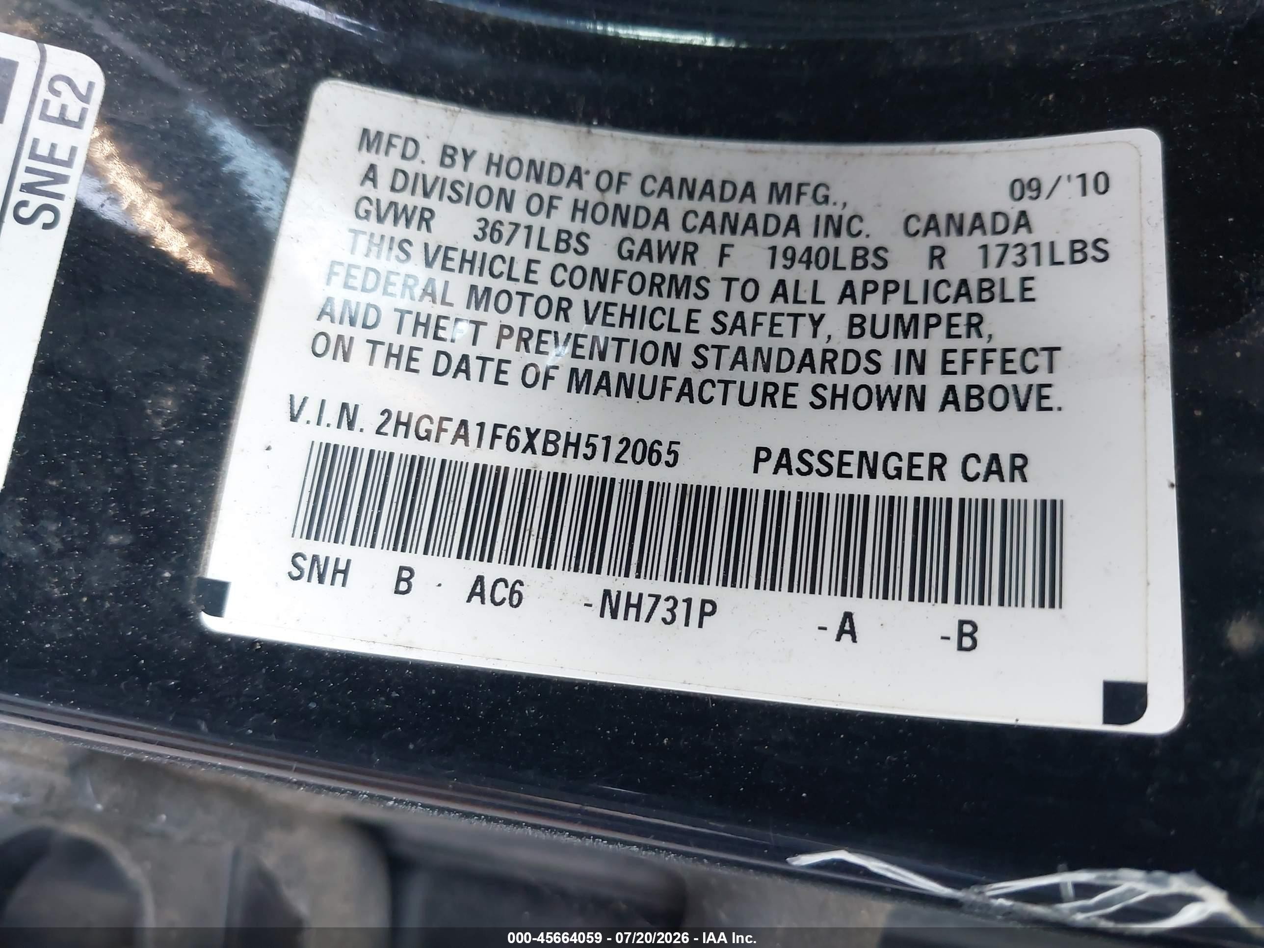 2011 Honda Civic Lx-s Black vin: 2HGFA1F6XBH512065