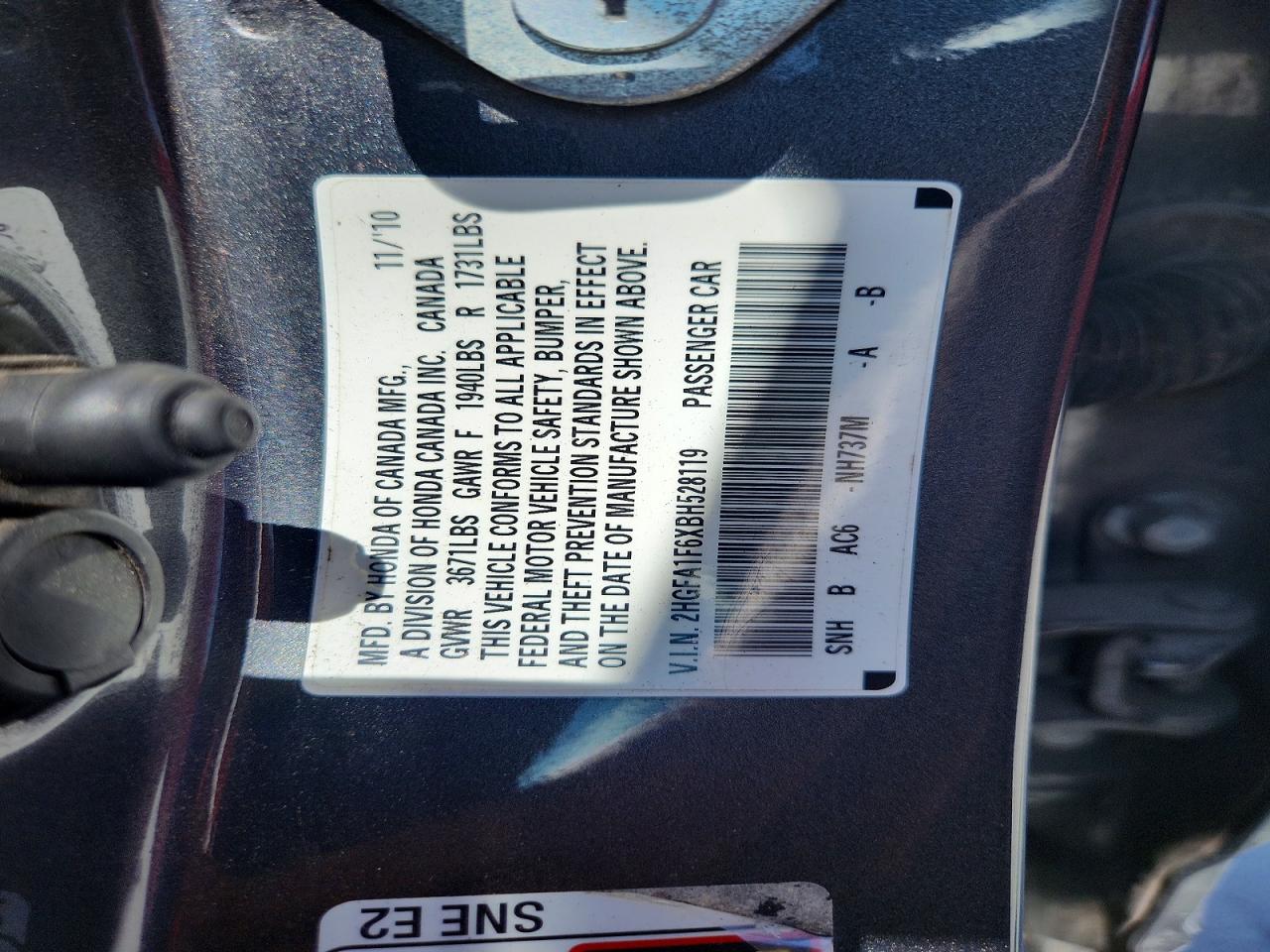 2011 Honda Civic Lx-s Gray vin: 2HGFA1F6XBH528119