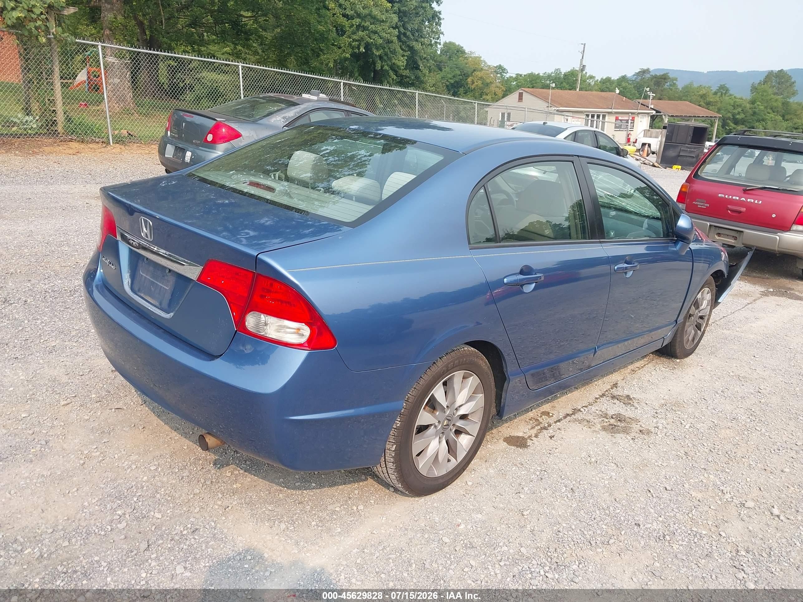 2010 Honda Civic Ex Blue vin: 2HGFA1F80AH509420