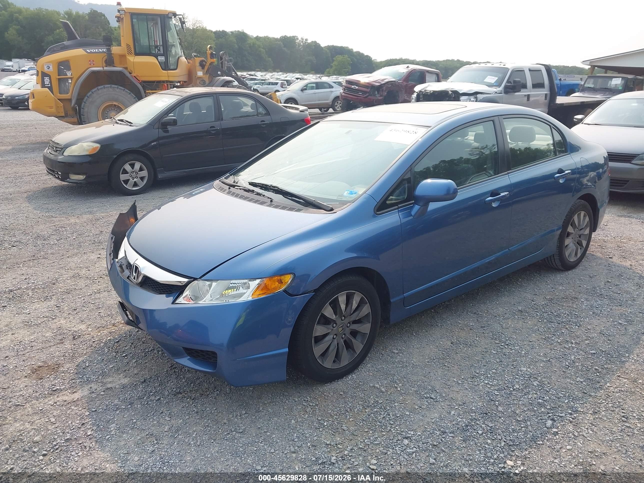 2010 Honda Civic Ex Blue vin: 2HGFA1F80AH509420