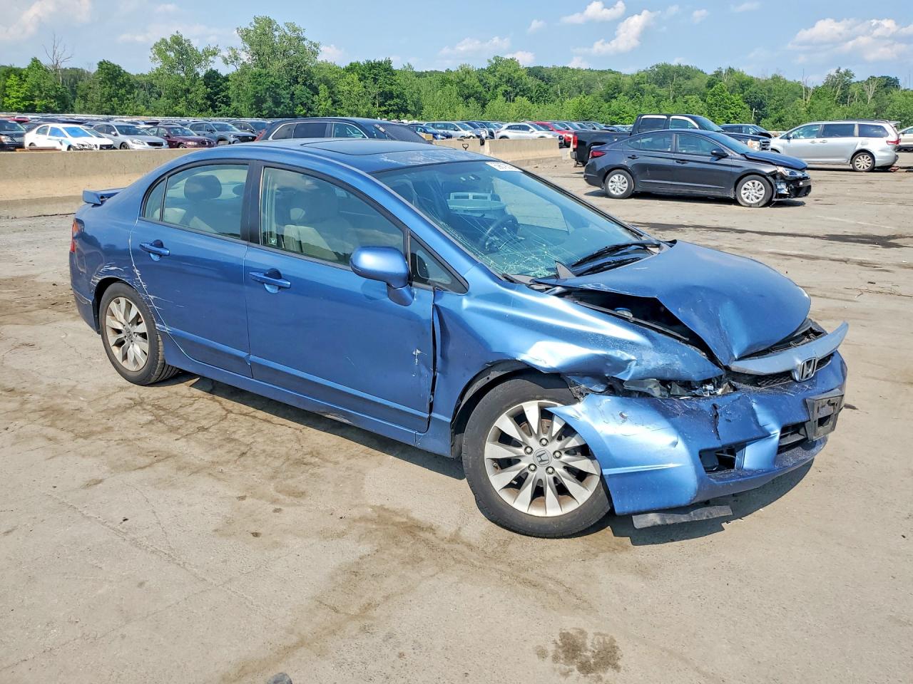 2010 Honda Civic Ex Blue vin: 2HGFA1F80AH520692