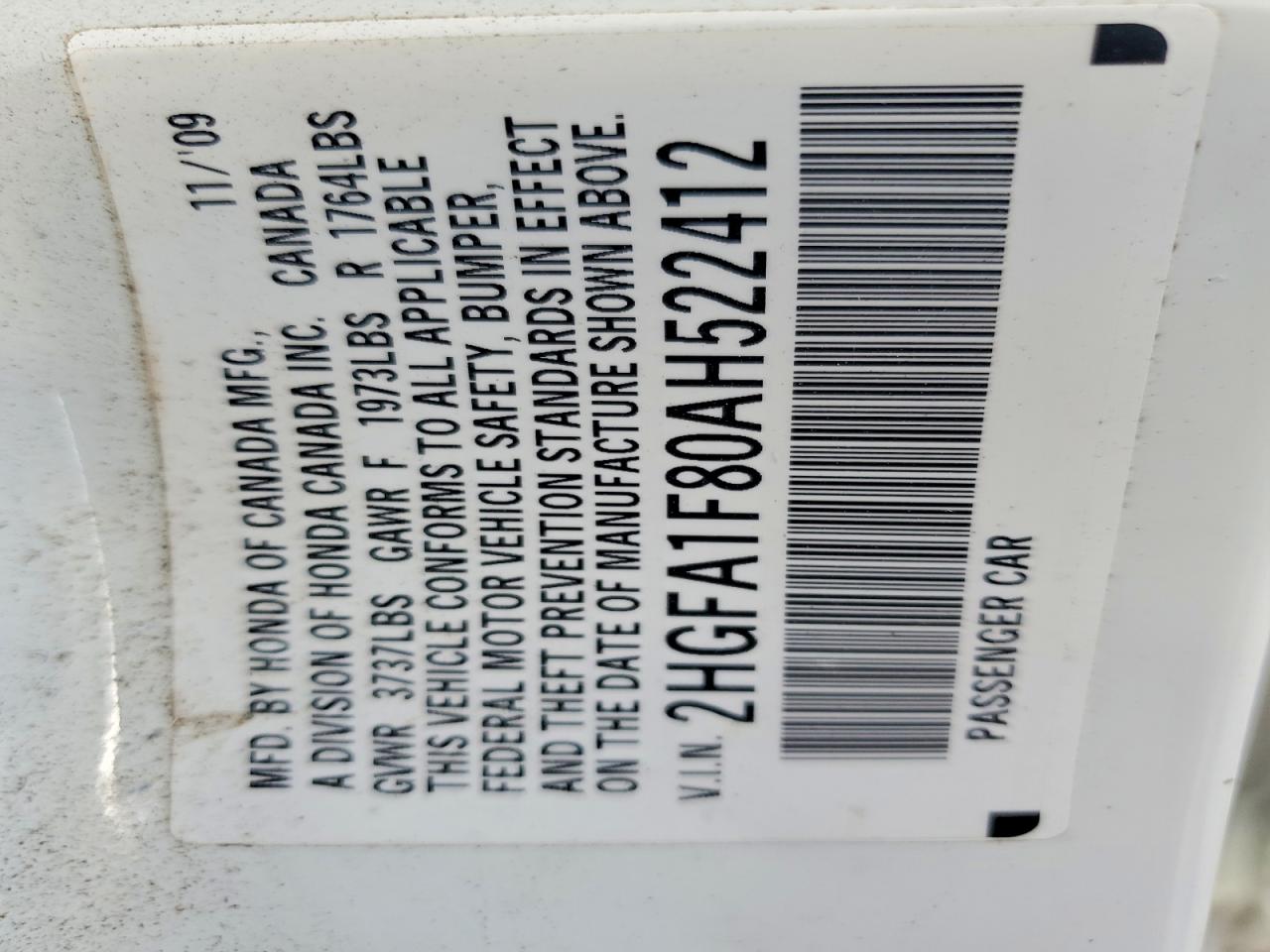 2010 Honda Civic Ex White vin: 2HGFA1F80AH522412
