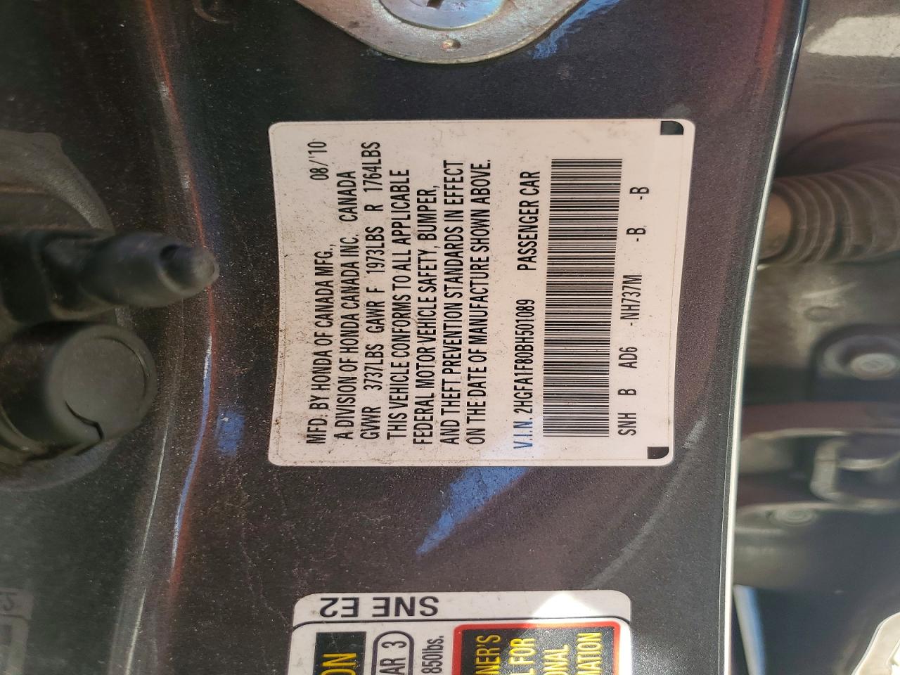 2011 Honda Civic Ex Gray vin: 2HGFA1F80BH501089