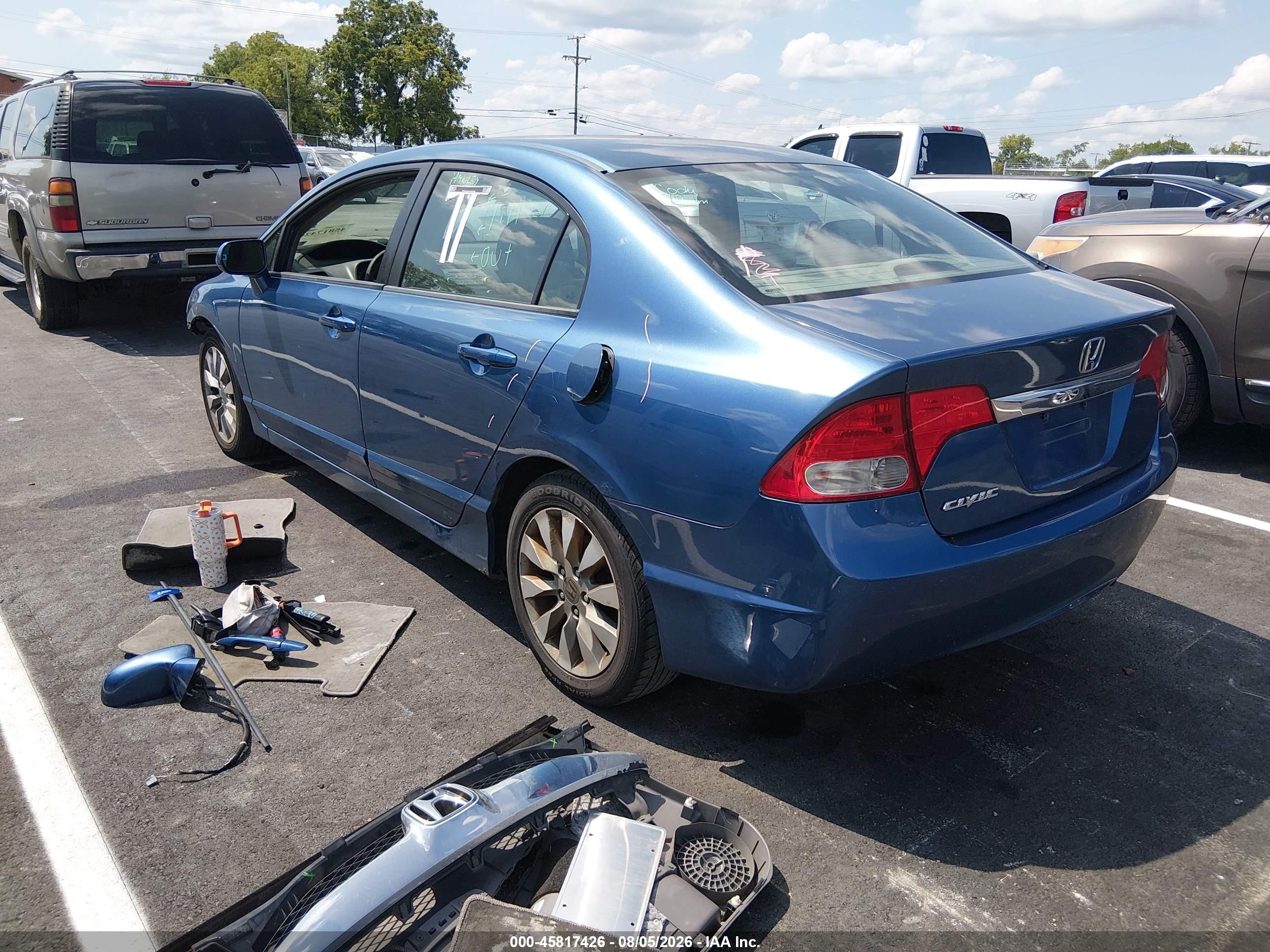 2010 Honda Civic Ex Blue vin: 2HGFA1F81AH509362