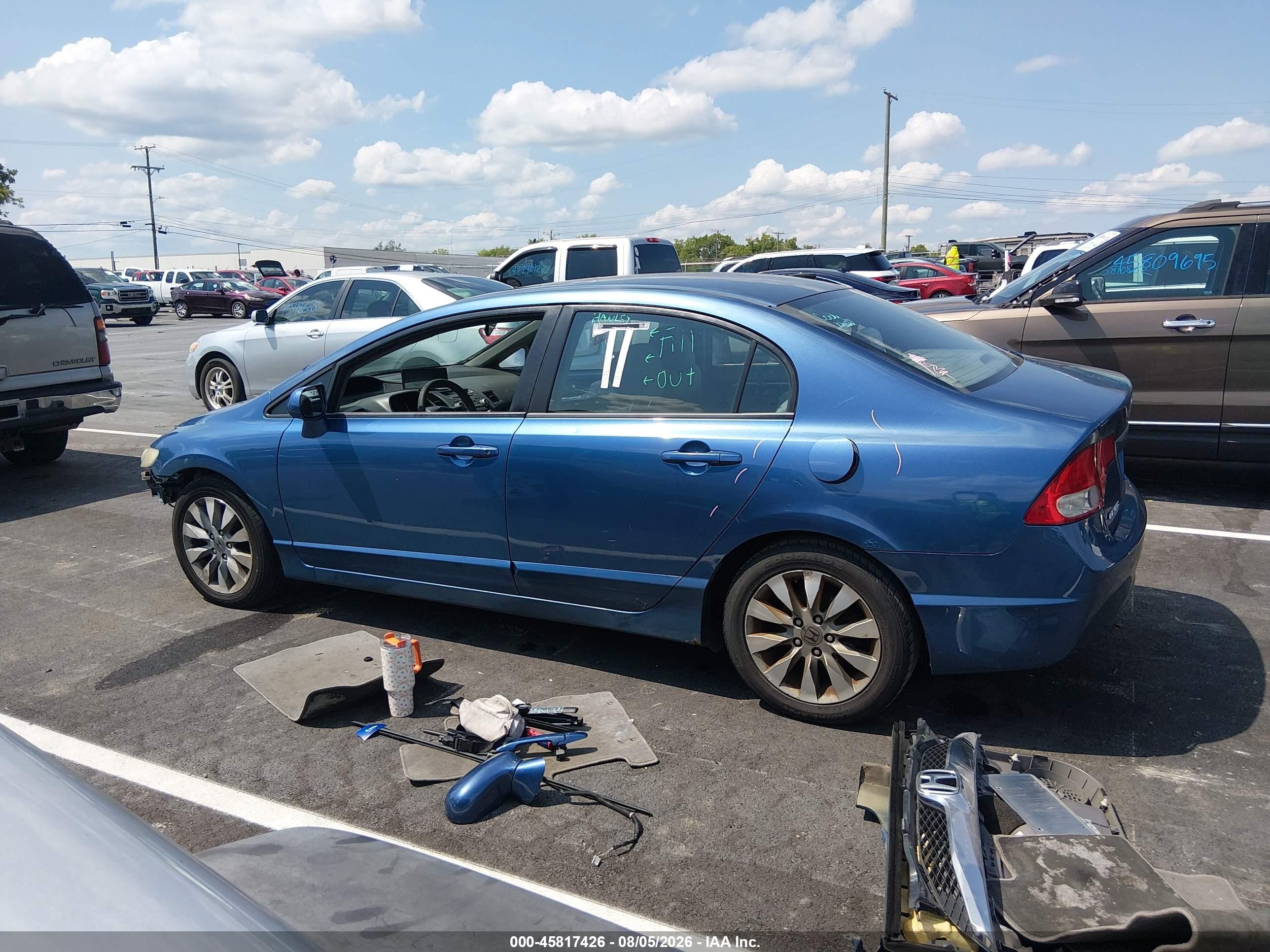 2010 Honda Civic Ex Blue vin: 2HGFA1F81AH509362