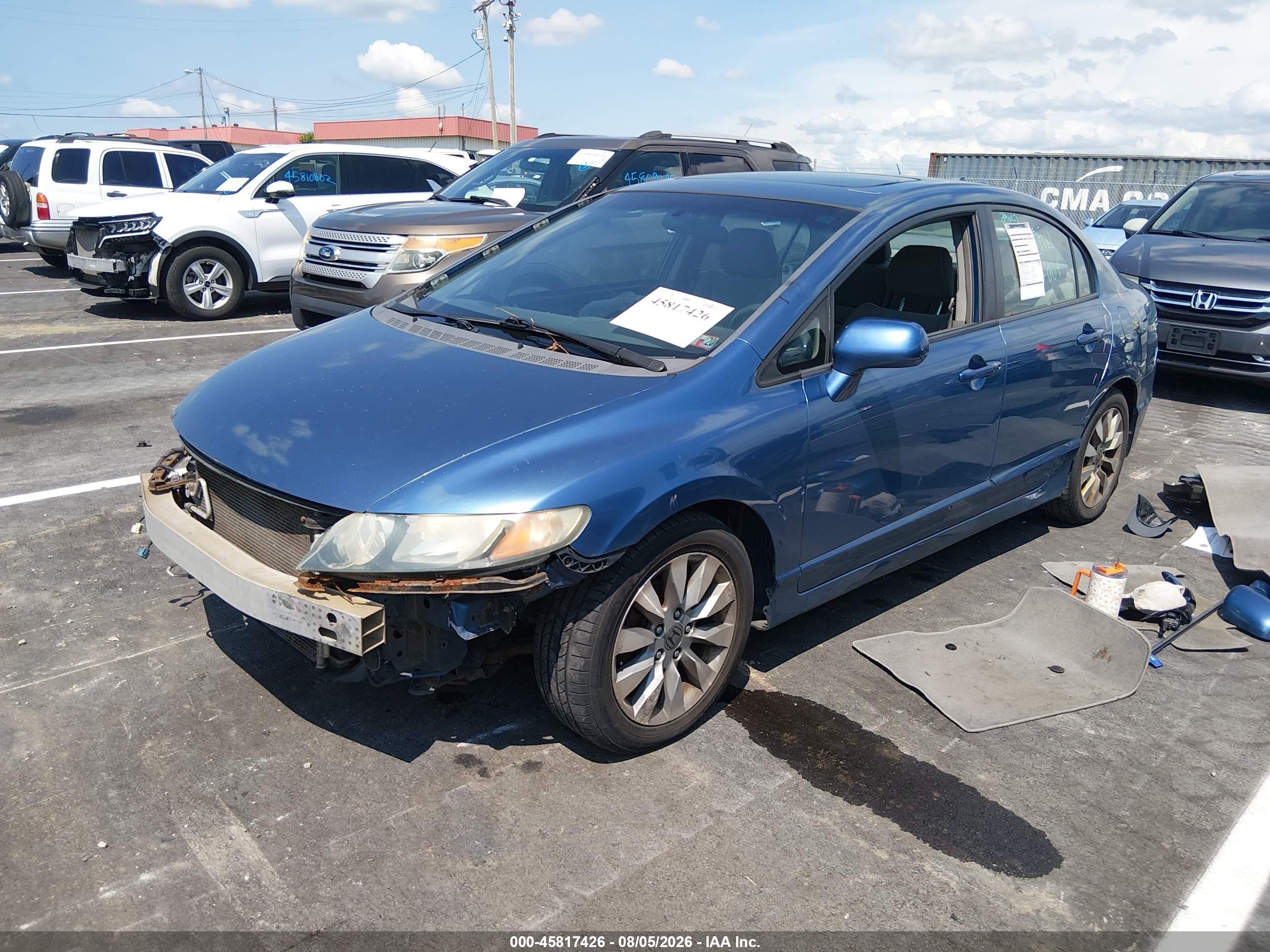 2010 Honda Civic Ex Blue vin: 2HGFA1F81AH509362
