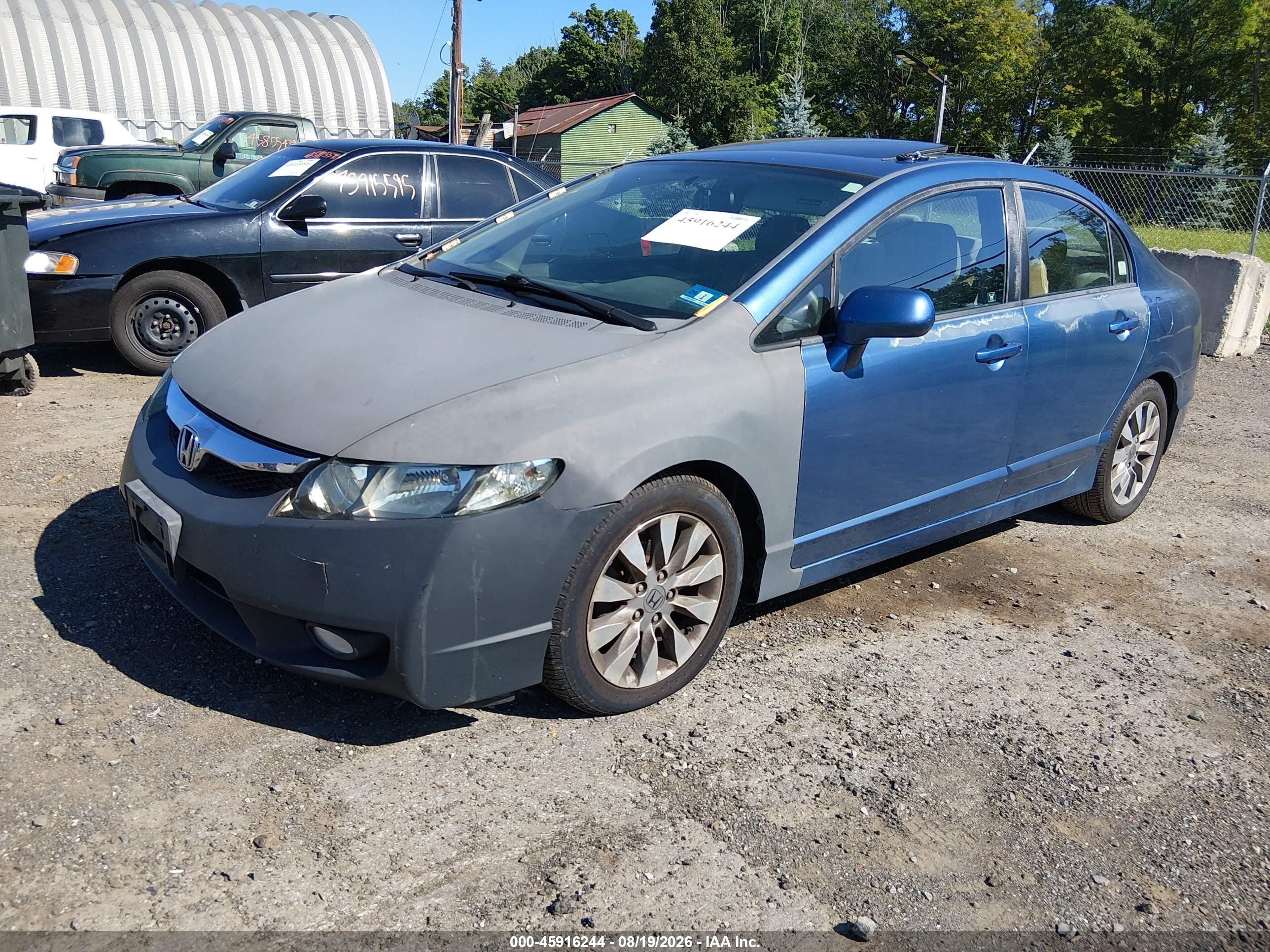 2010 Honda Civic Ex Синий vin: 2HGFA1F81AH518837