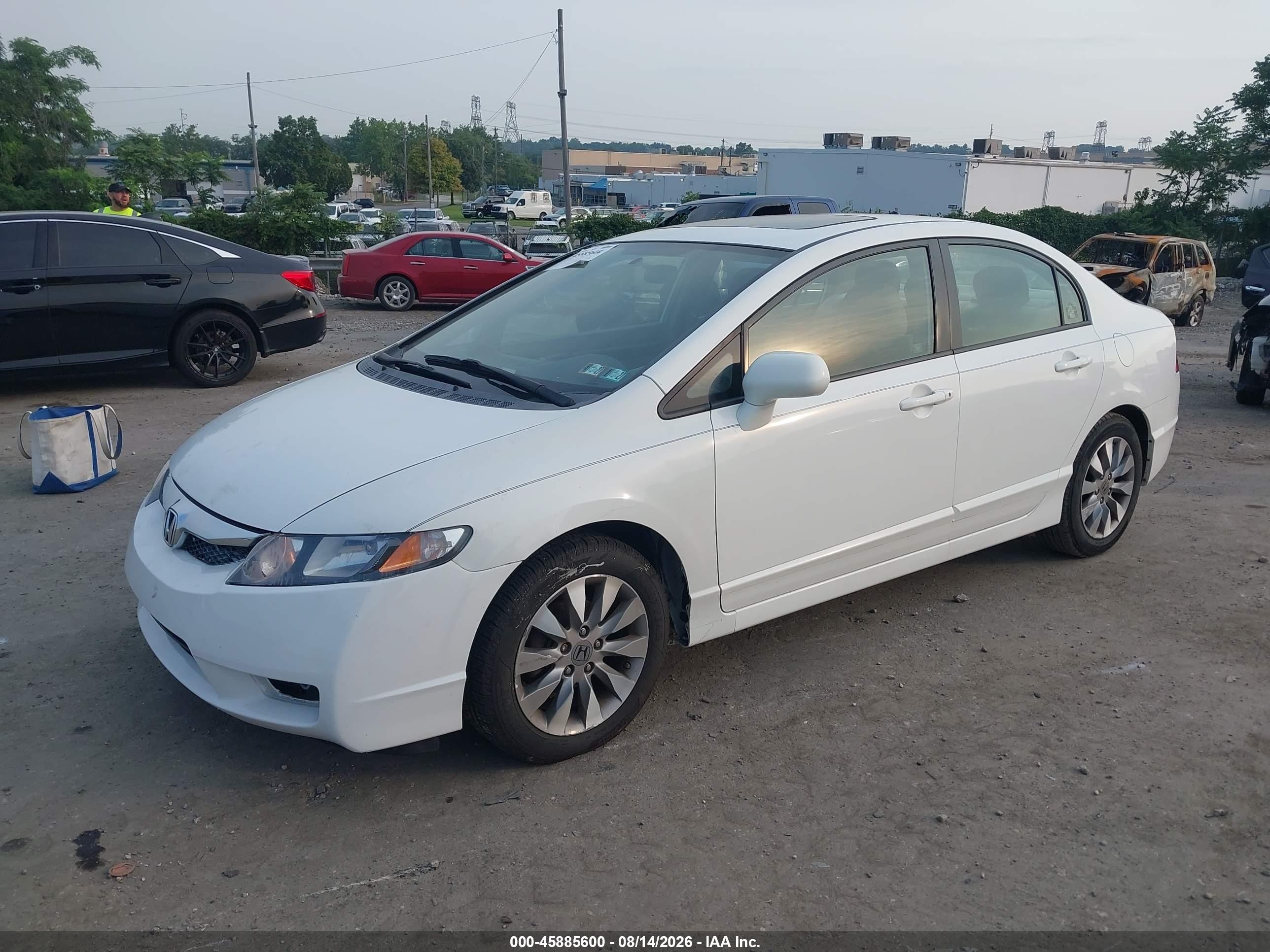 2010 Honda Civic Ex Белый vin: 2HGFA1F82AH574026