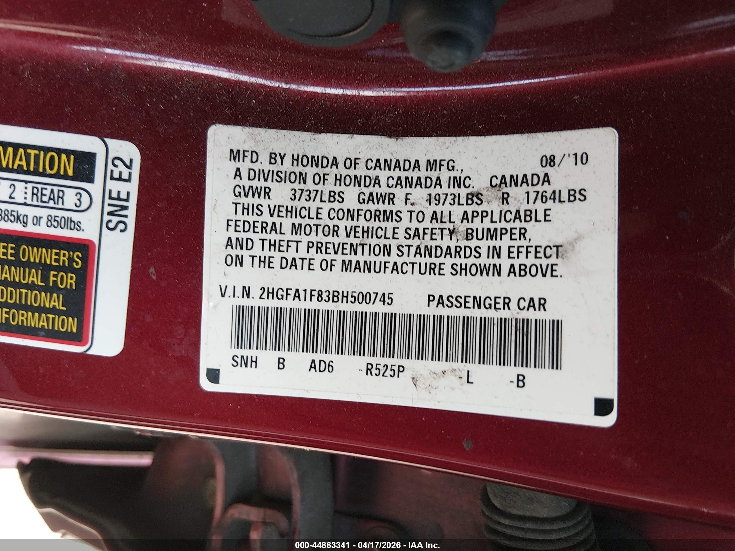 2011 Honda Civic Ex Red vin: 2HGFA1F83BH500745