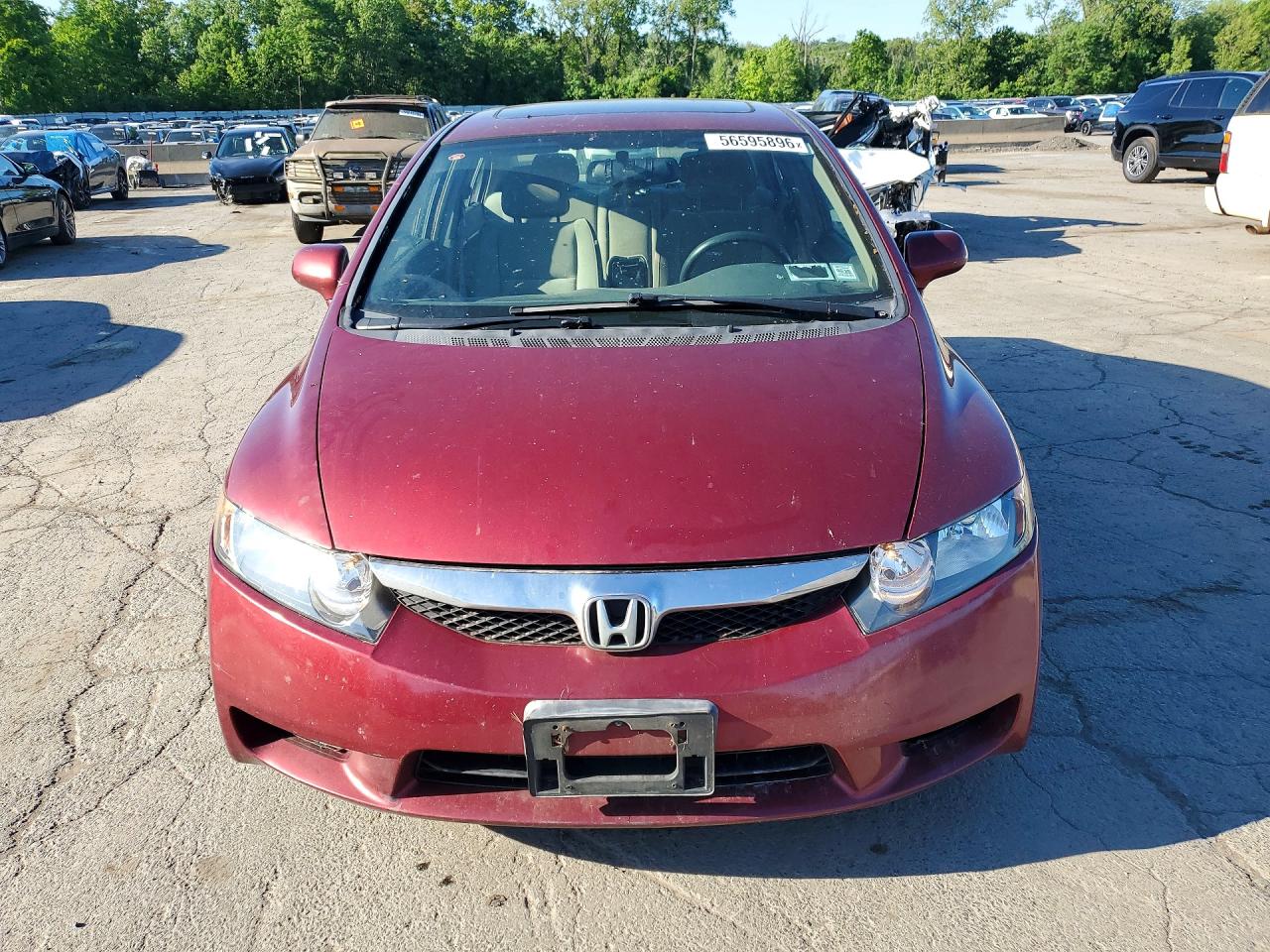2010 Honda Civic Ex Red vin: 2HGFA1F84AH555980