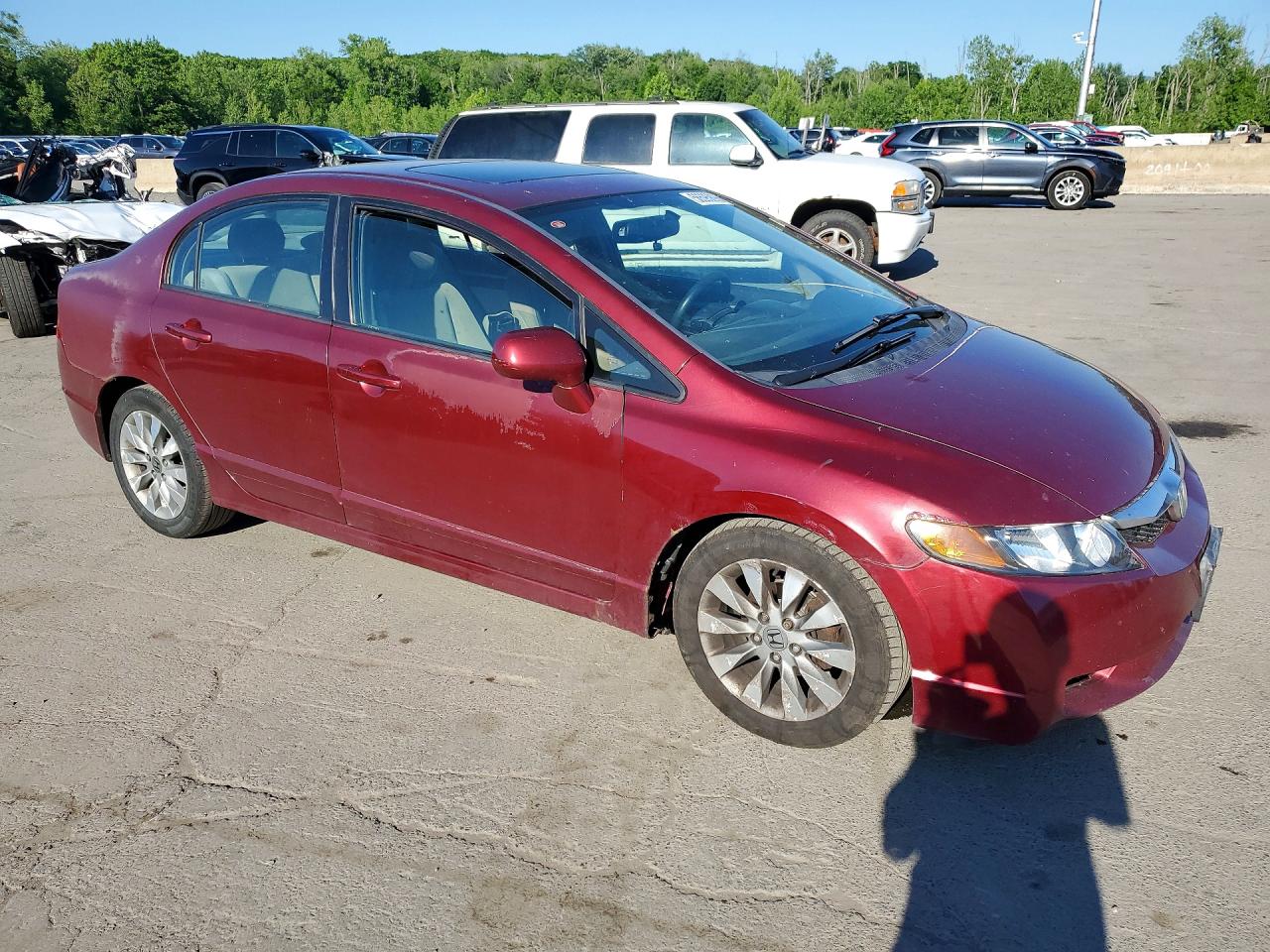 2010 Honda Civic Ex Red vin: 2HGFA1F84AH555980