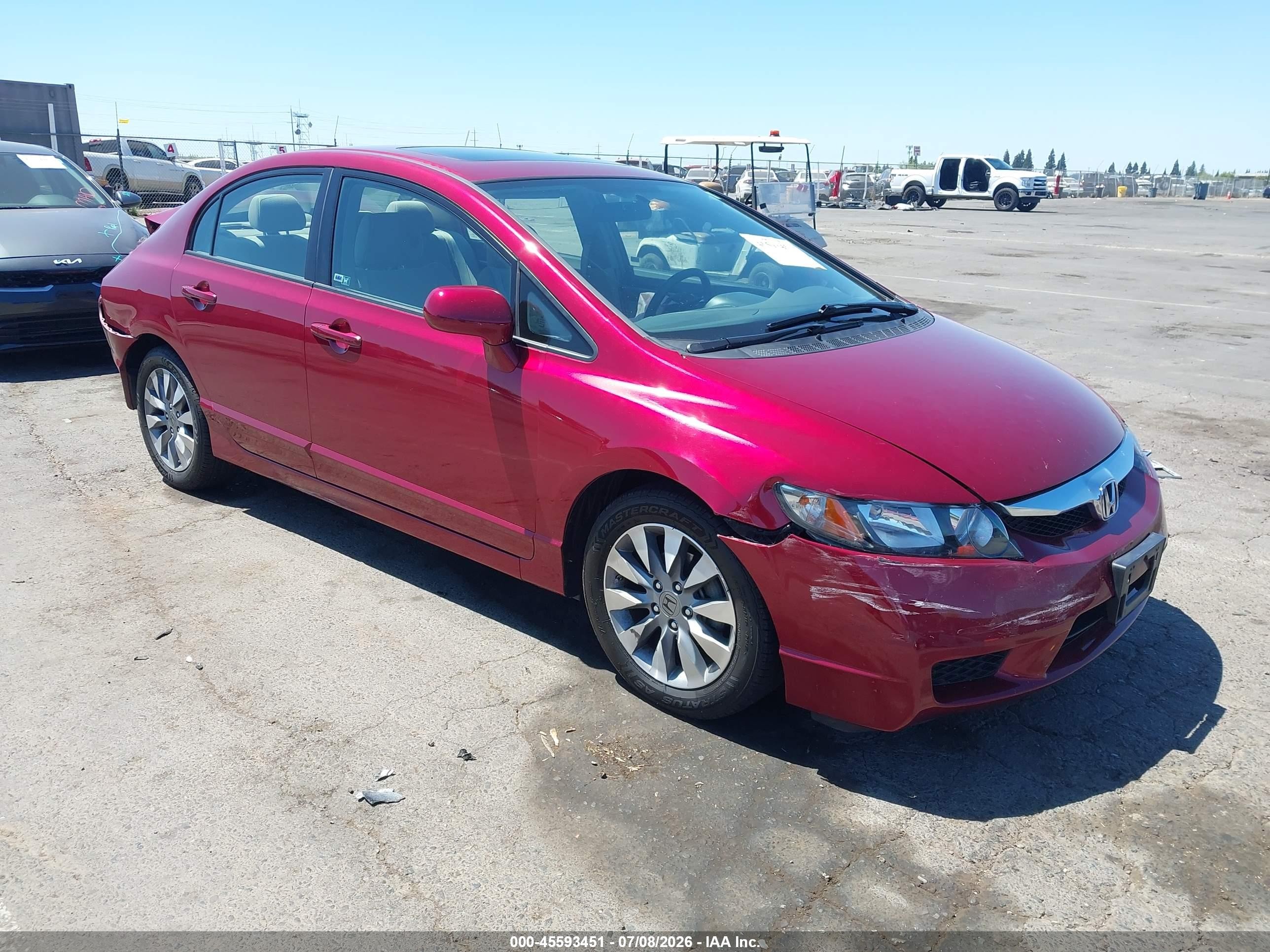 2011 Honda Civic Ex Red vin: 2HGFA1F84BH526982