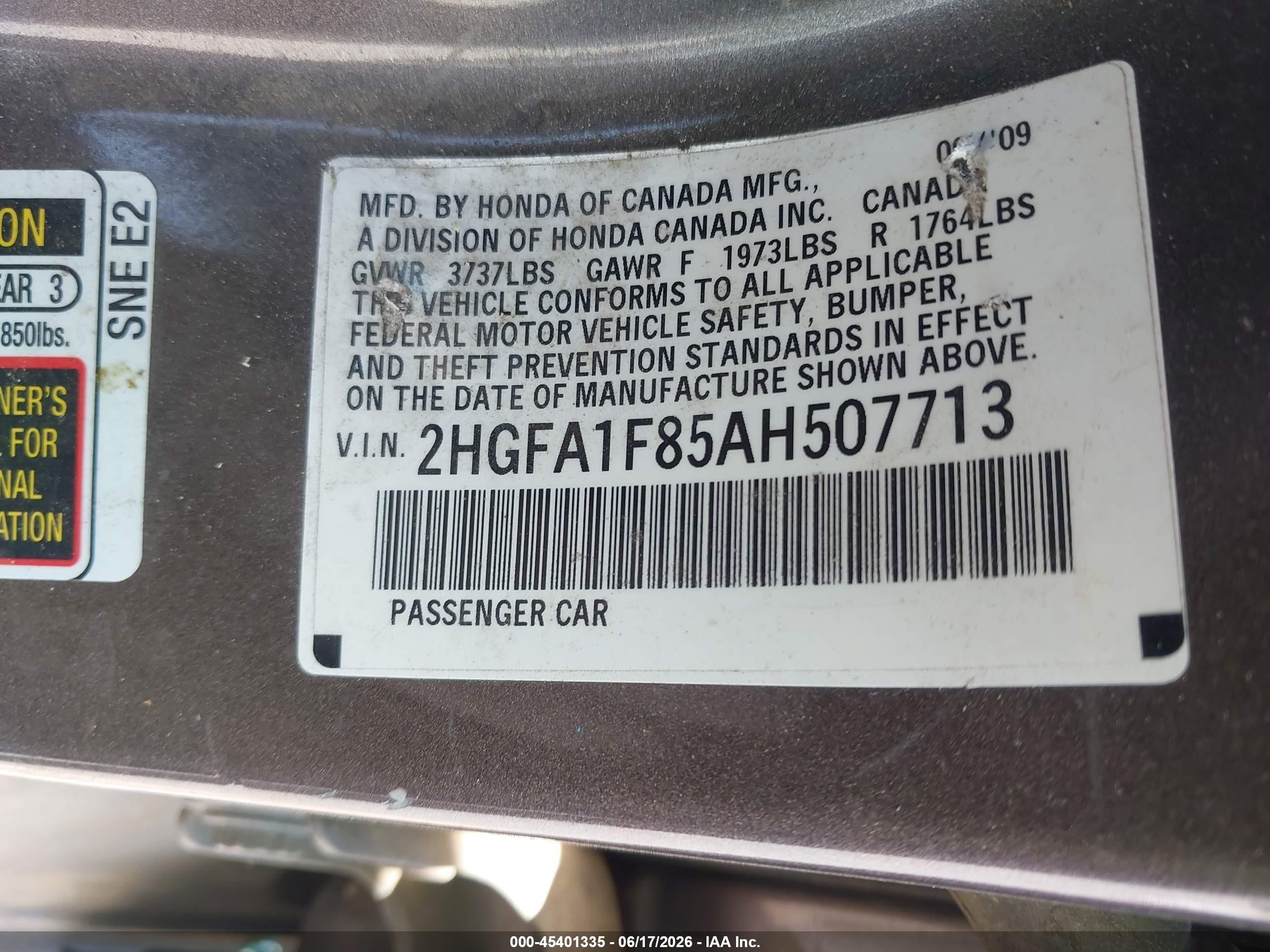 2010 Honda Civic Ex Gray vin: 2HGFA1F85AH507713