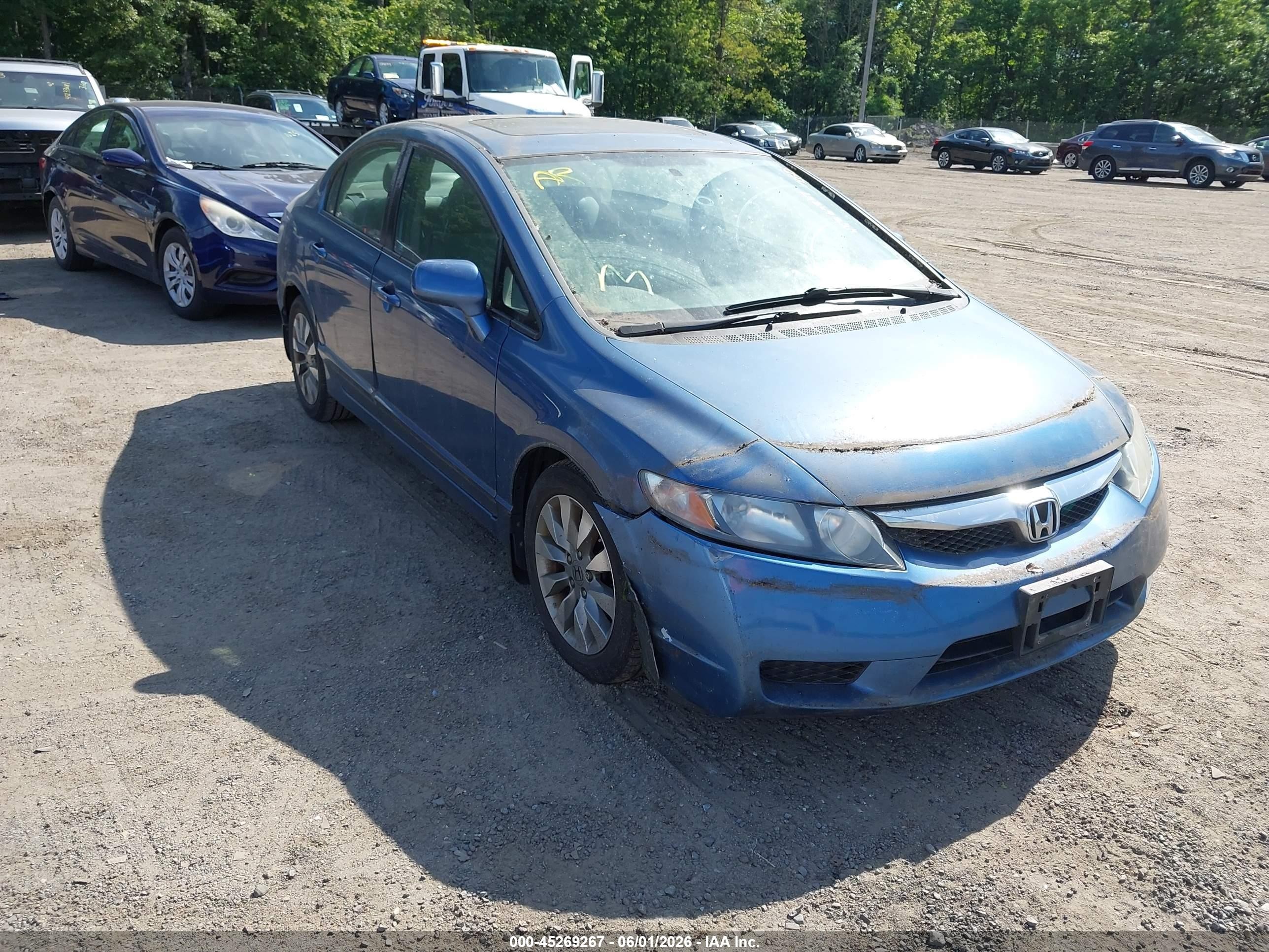 2010 Honda Civic Ex Blue vin: 2HGFA1F87AH314639