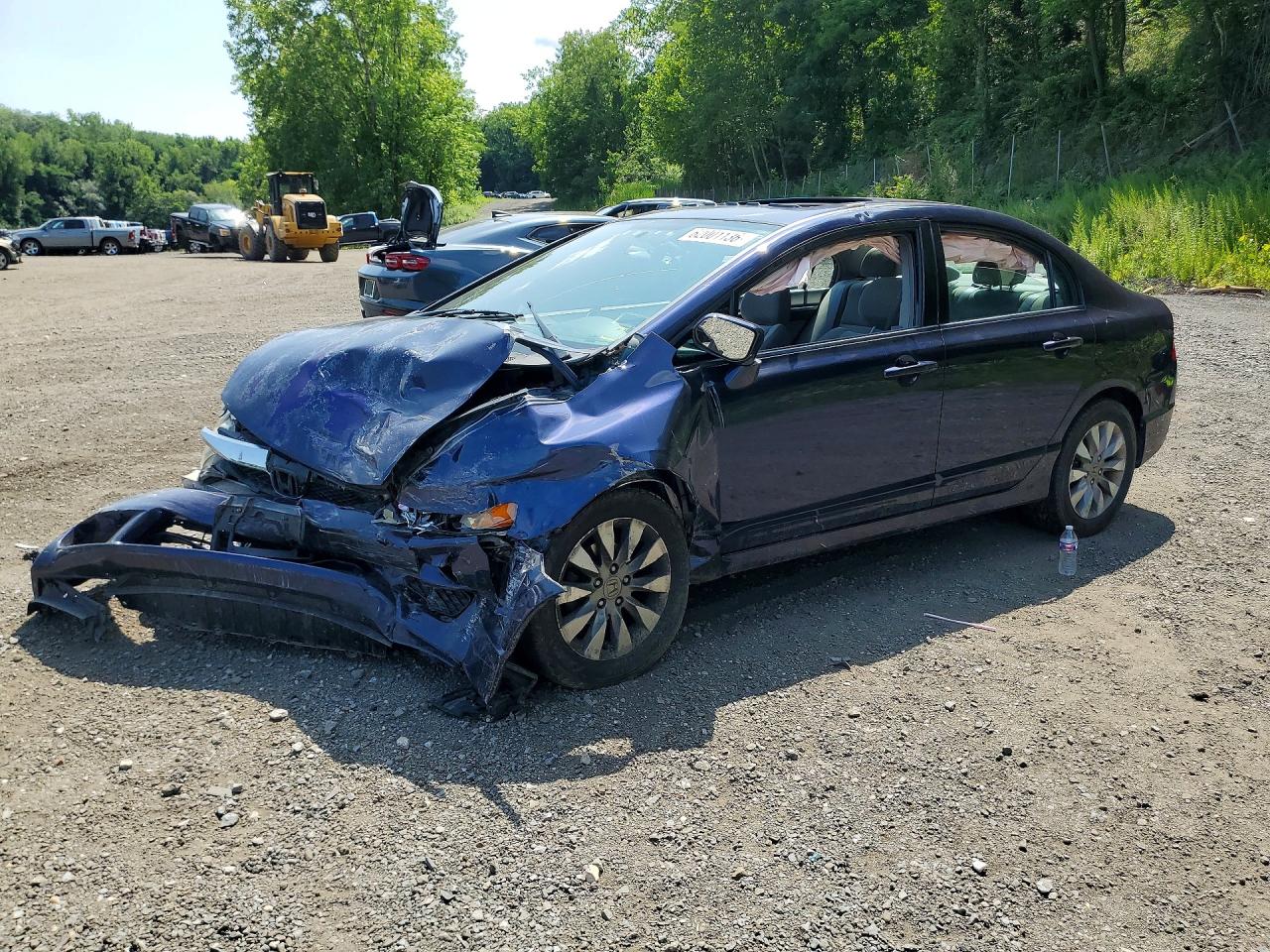 2011 Honda Civic Ex Blue vin: 2HGFA1F87BH500232