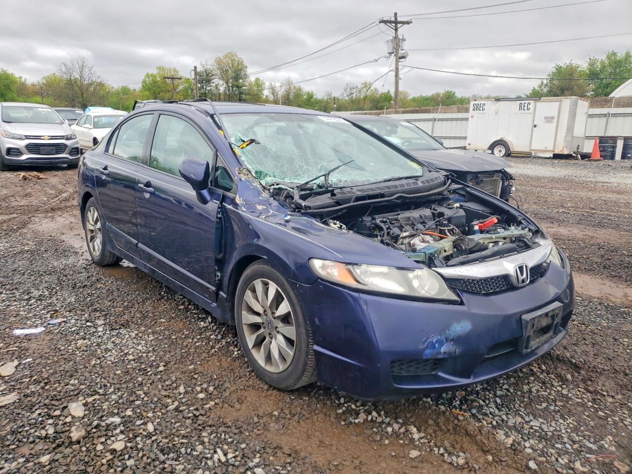 2011 Honda Civic Ex Blue vin: 2HGFA1F87BH500263