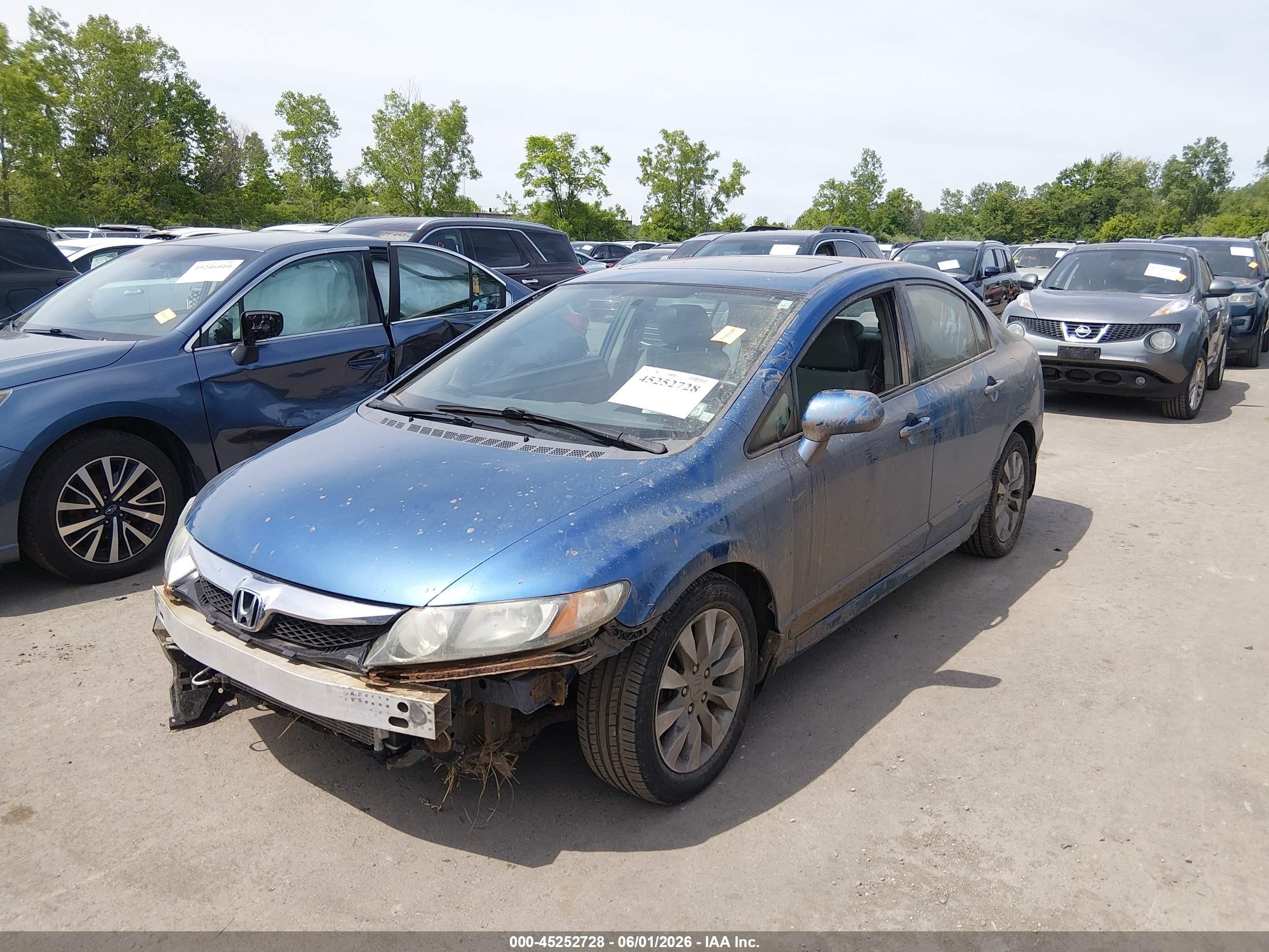2010 Honda Civic Ex Синий vin: 2HGFA1F88AH511044