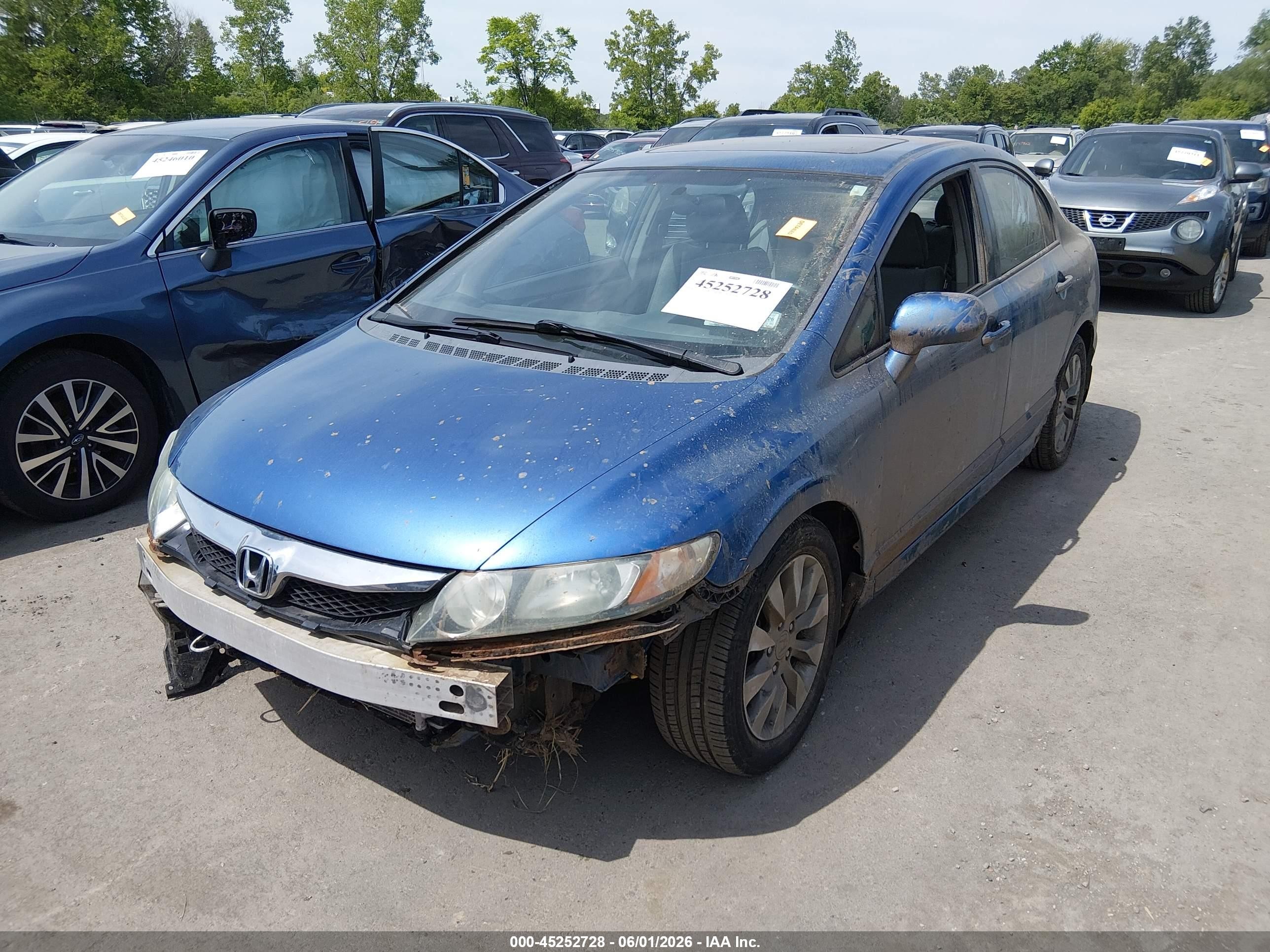 2010 Honda Civic Ex Синий vin: 2HGFA1F88AH511044