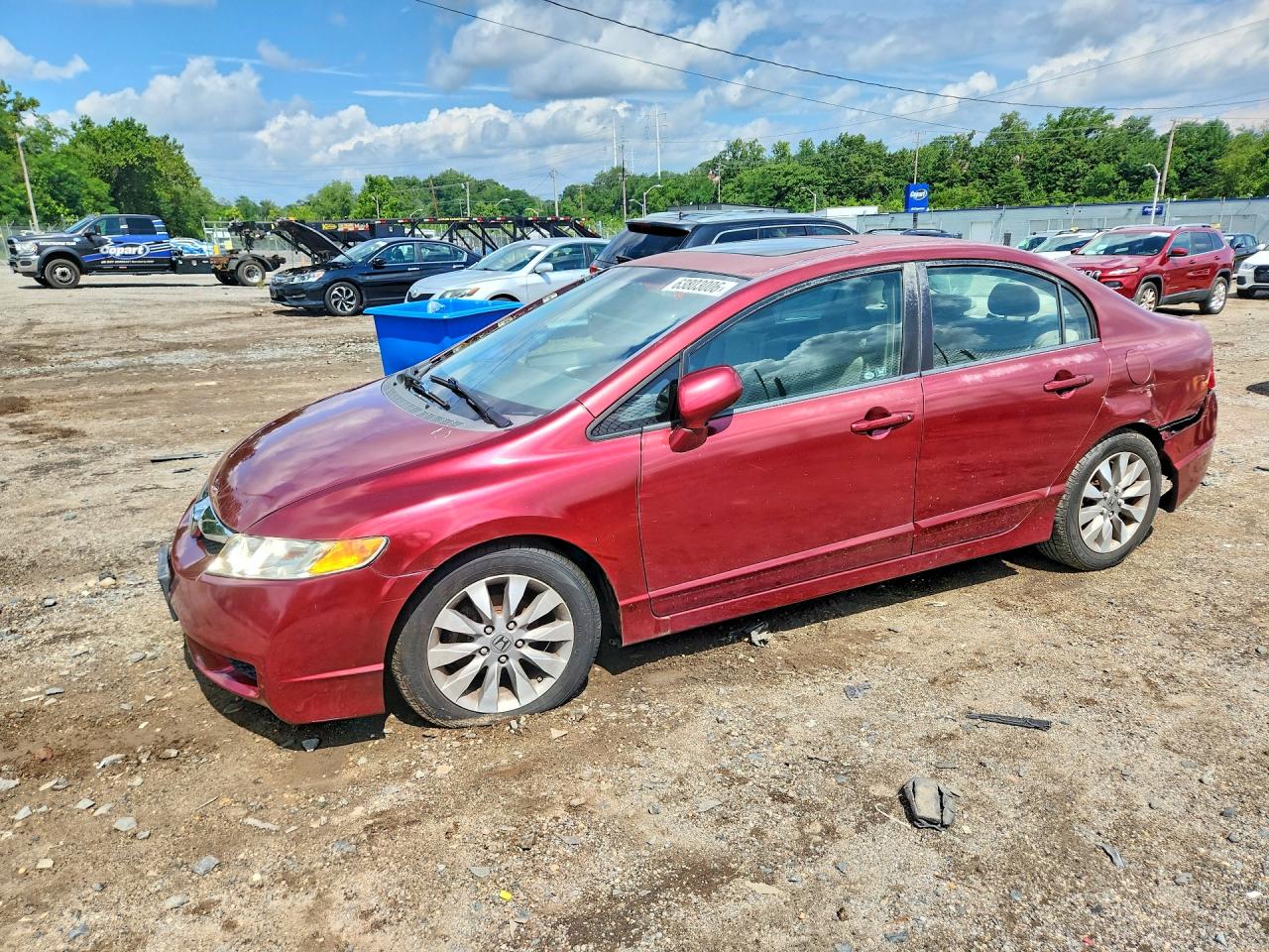 2010 Honda Civic Ex Red vin: 2HGFA1F8XAH541307