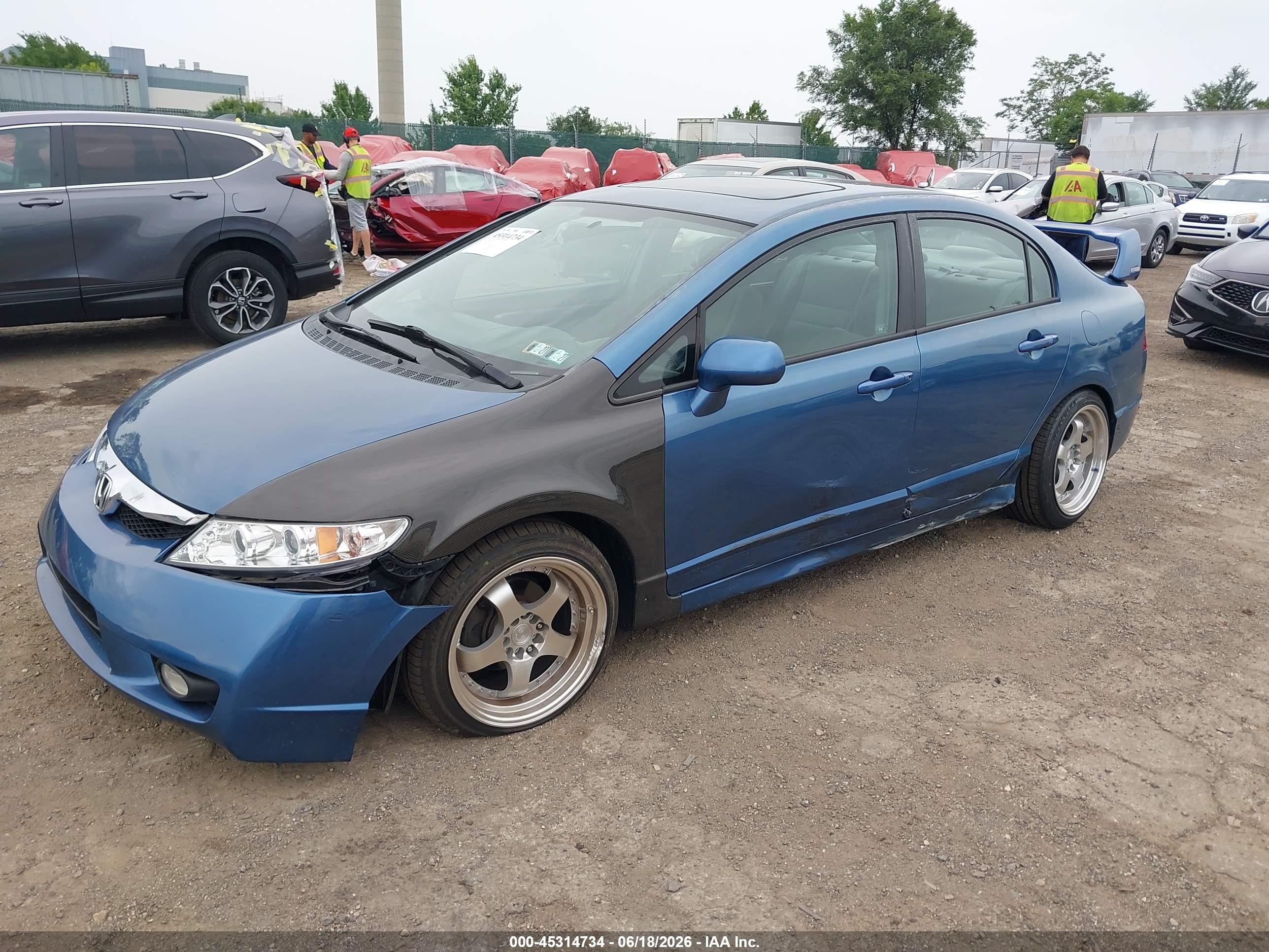 2011 Honda Civic Ex Blue vin: 2HGFA1F8XBH500600