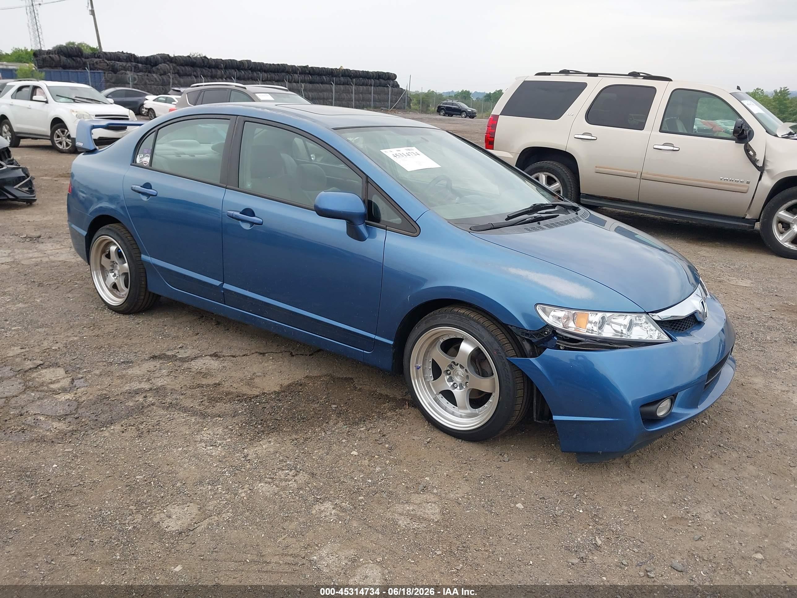 2011 Honda Civic Ex Blue vin: 2HGFA1F8XBH500600