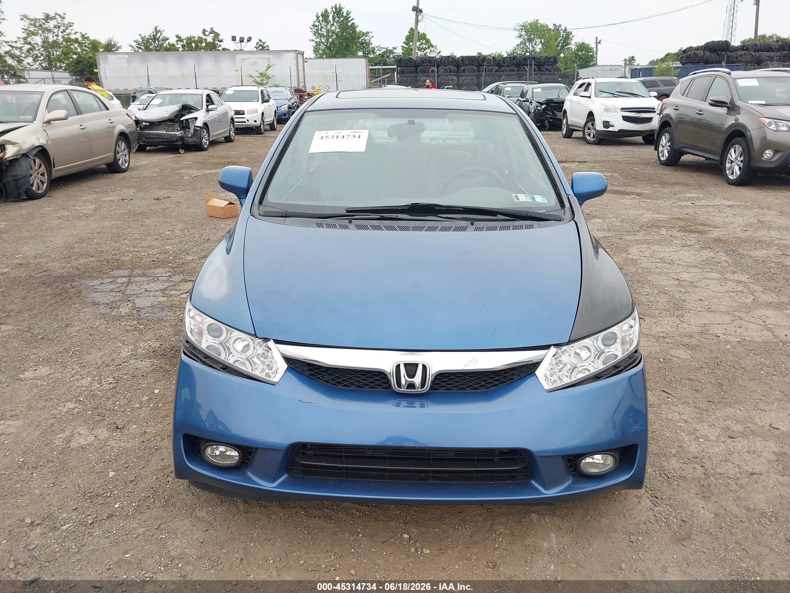 2011 Honda Civic Ex Blue vin: 2HGFA1F8XBH500600