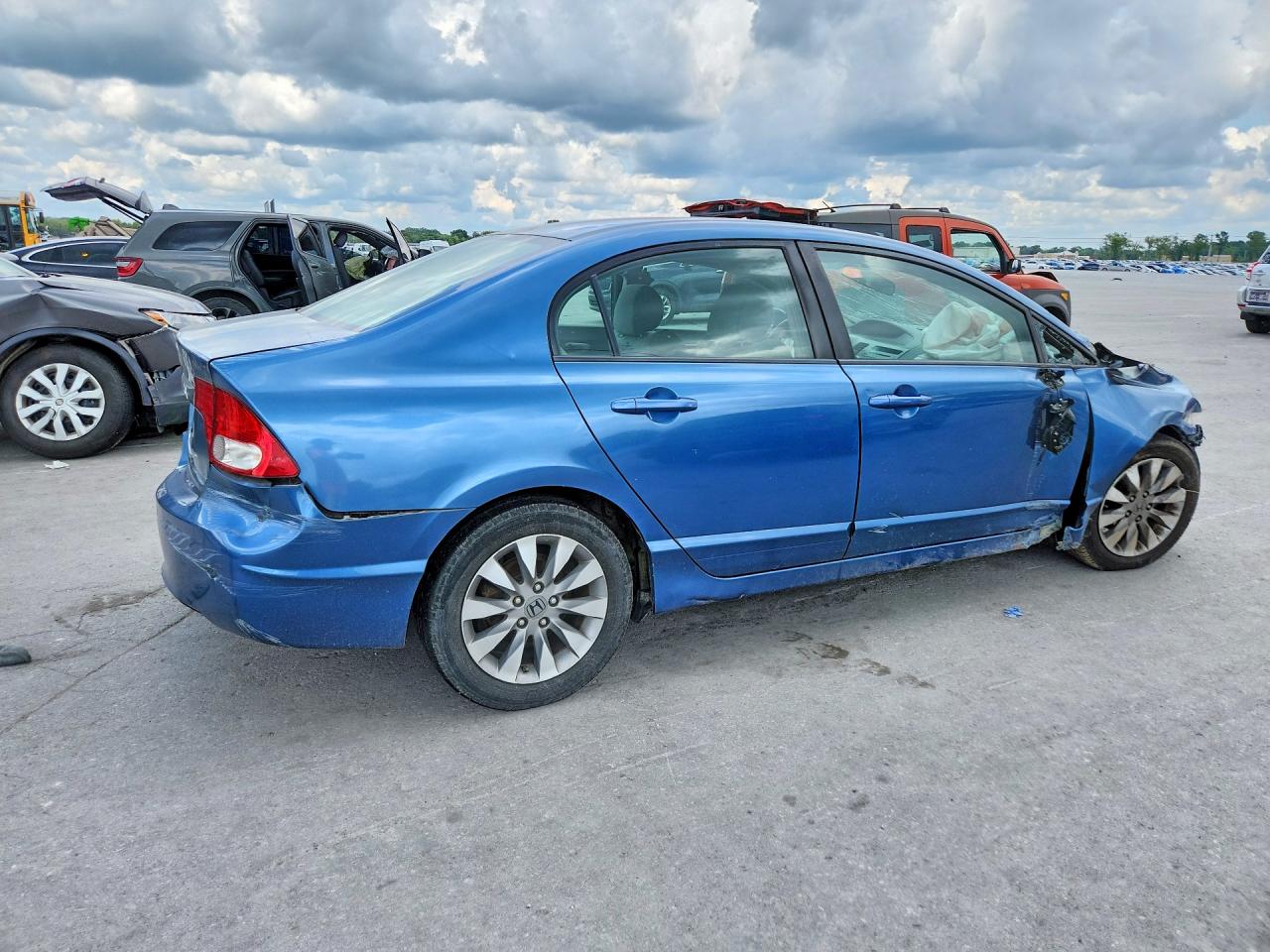 2011 Honda Civic Ex Blue vin: 2HGFA1F8XBH500628