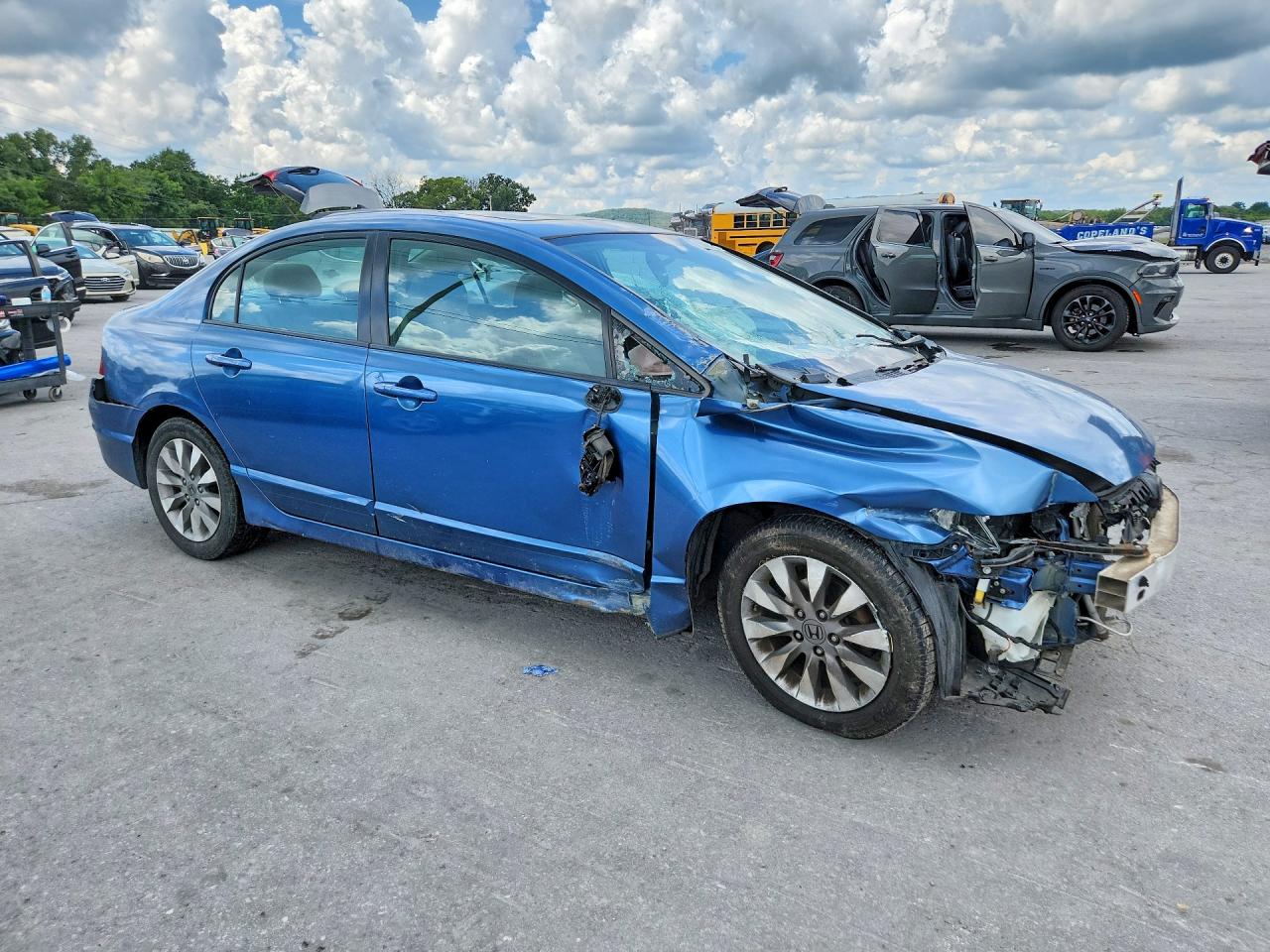 2011 Honda Civic Ex Blue vin: 2HGFA1F8XBH500628