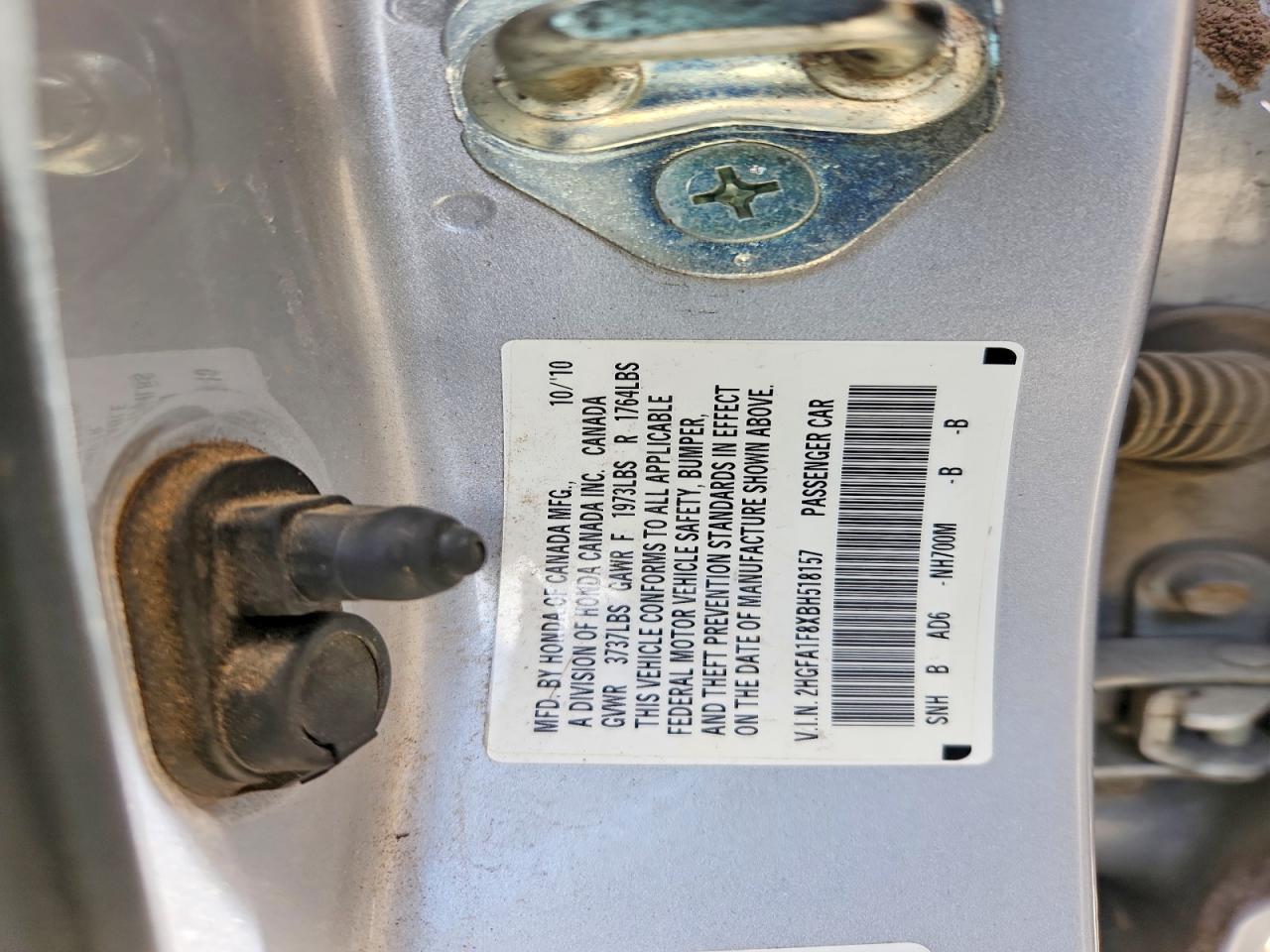 2011 Honda Civic Ex Burn vin: 2HGFA1F8XBH518157