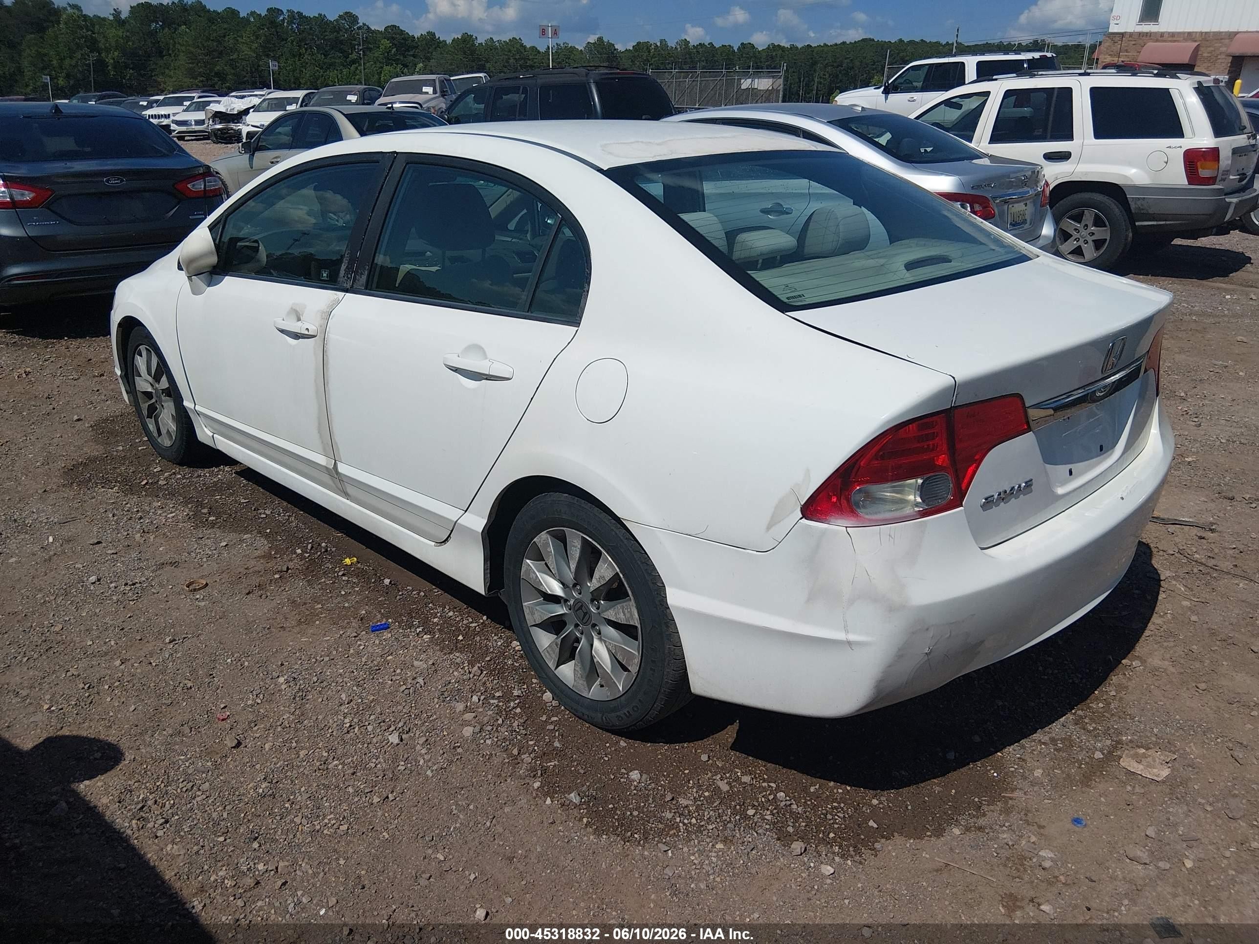 2011 Honda Civic Ex White vin: 2HGFA1F8XBH525755