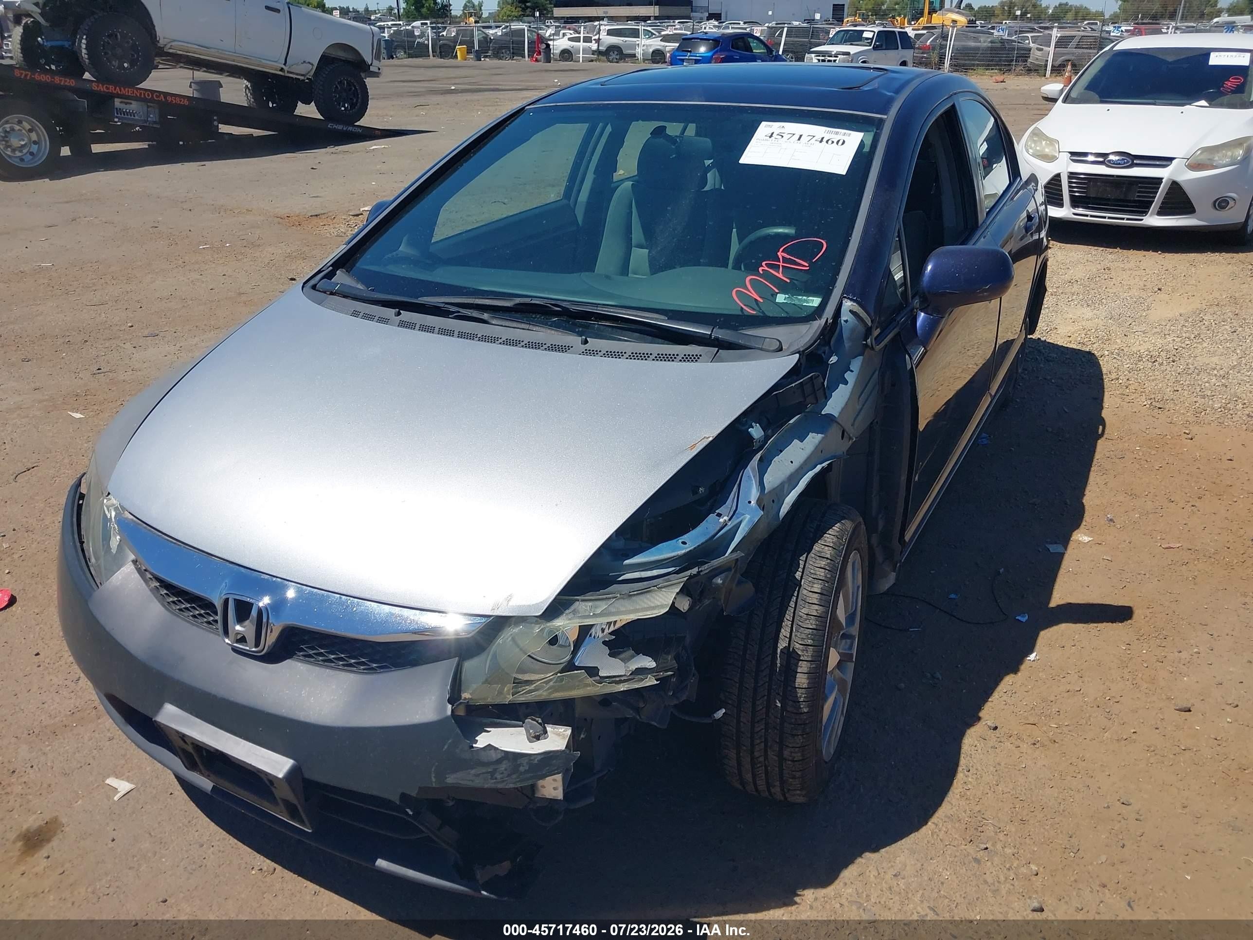 2011 Honda Civic Ex Dark Blue vin: 2HGFA1F8XBH538487