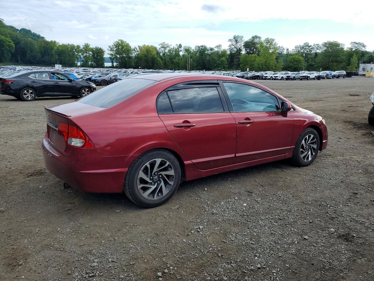 2011 Honda Civic Ex Burgundy vin: 2HGFA1F8XBH544063