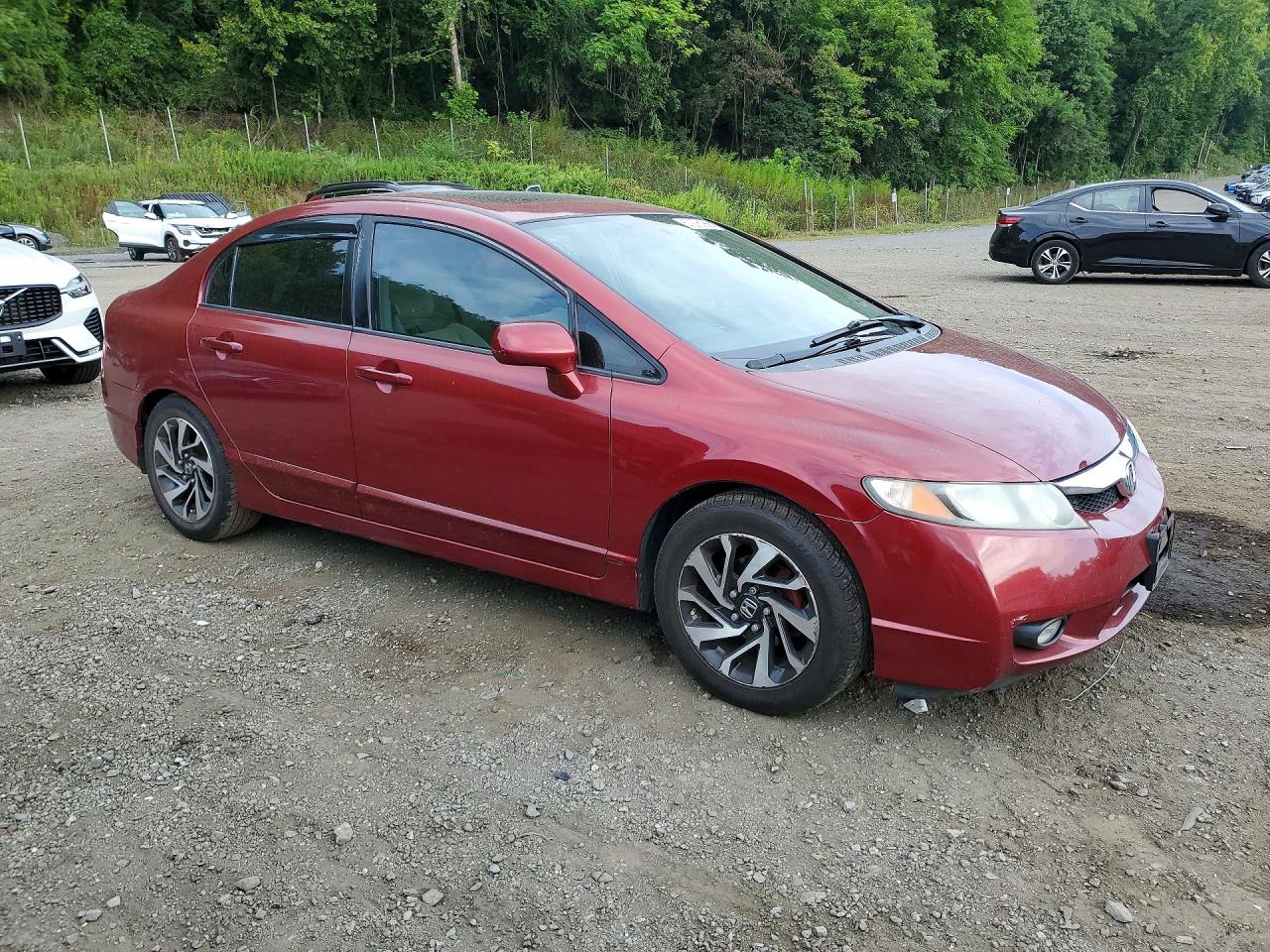 2011 Honda Civic Ex Burgundy vin: 2HGFA1F8XBH544063