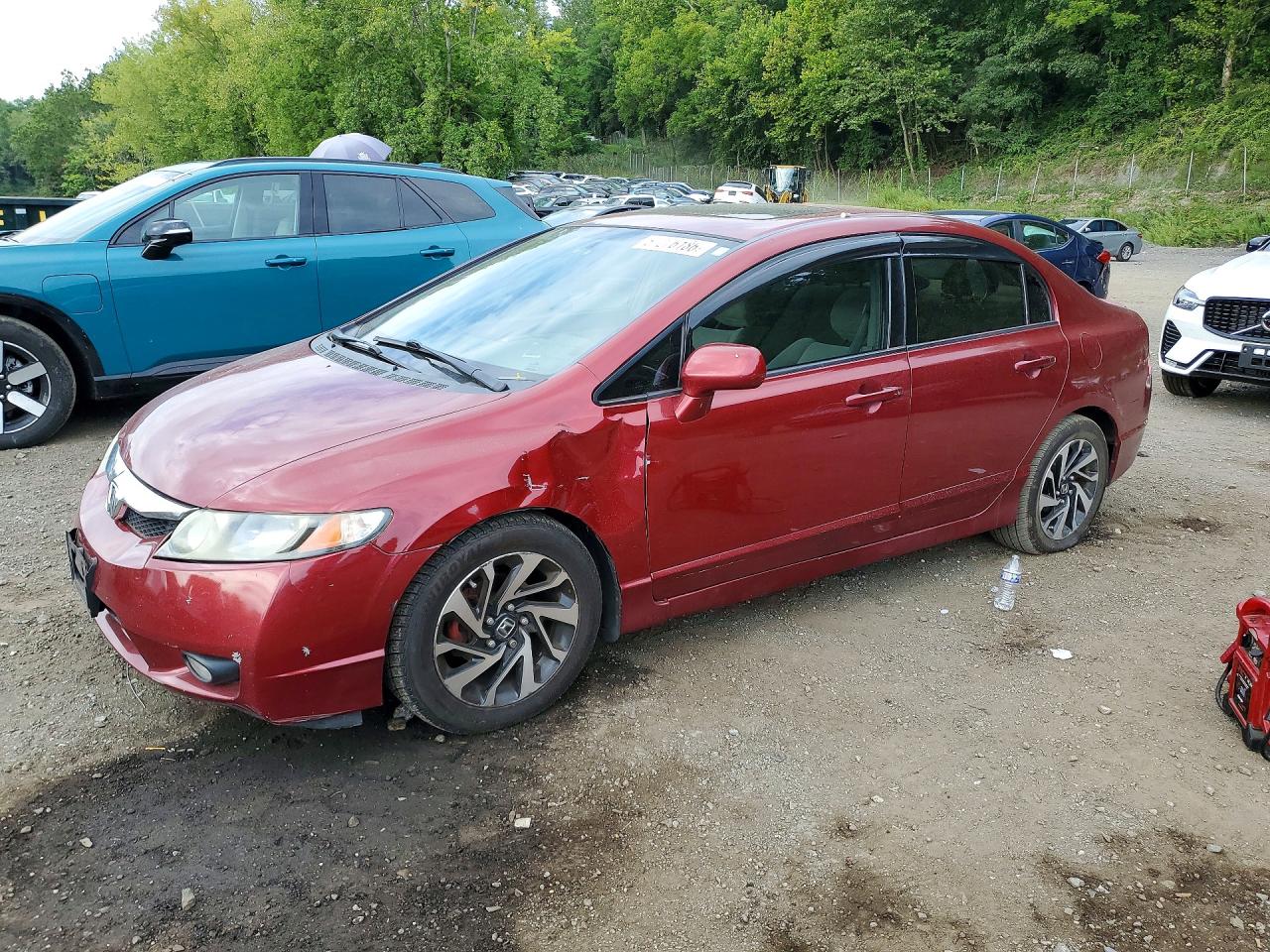 2011 Honda Civic Ex Burgundy vin: 2HGFA1F8XBH544063
