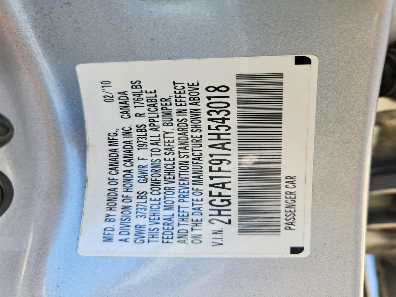 2010 Honda Civic Exl Silver vin: 2HGFA1F91AH543018
