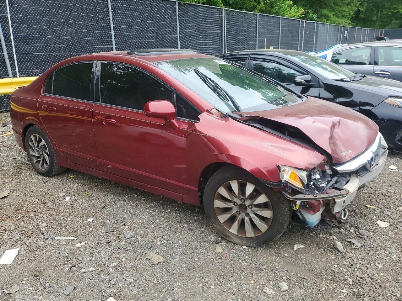 2010 Honda Civic Exl Red vin: 2HGFA1F92AH502946