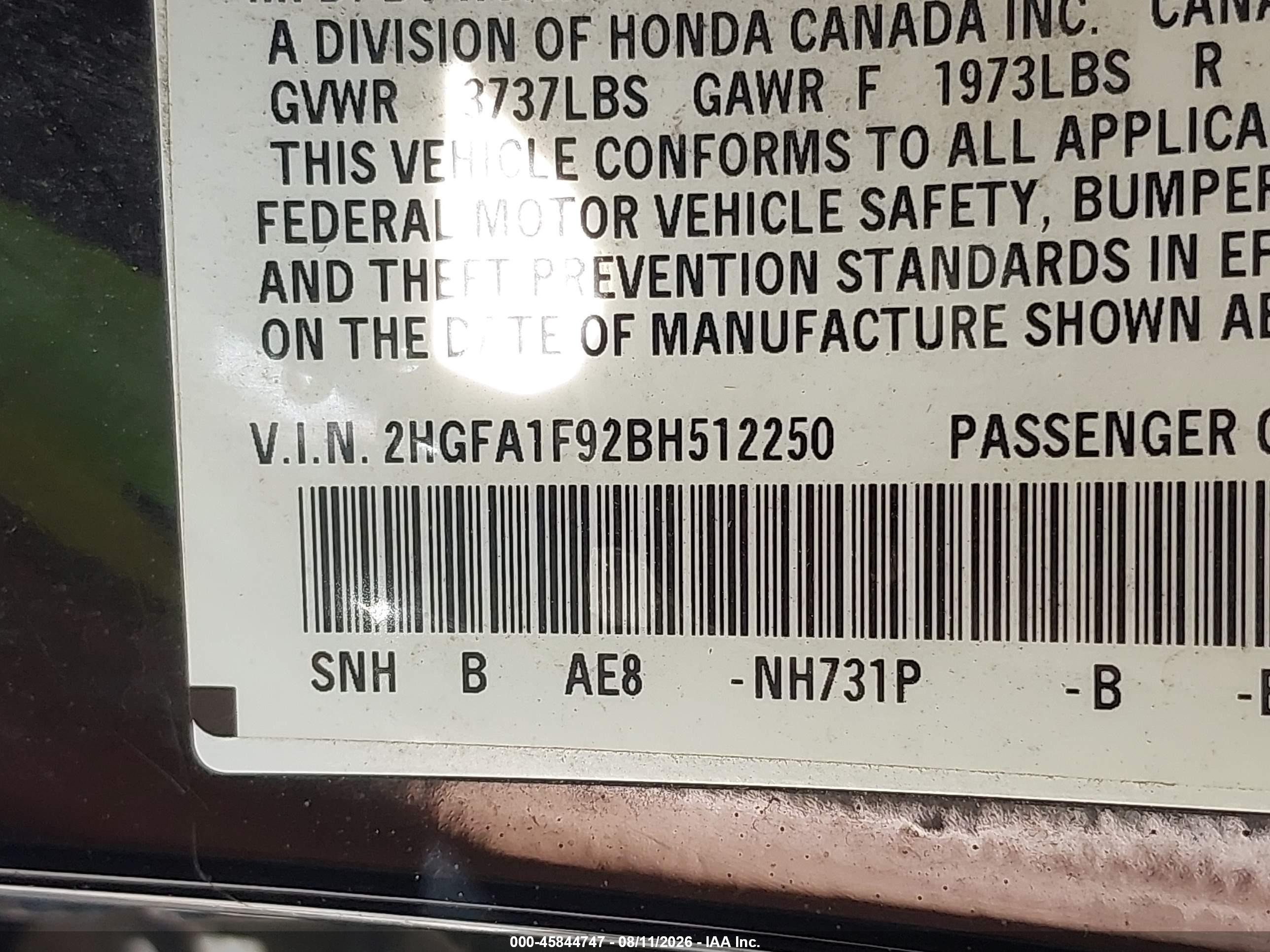 2011 Honda Civic Ex-l Black vin: 2HGFA1F92BH512250