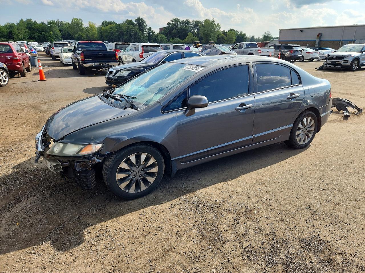 2010 Honda Civic Exl Gray vin: 2HGFA1F93AH502292