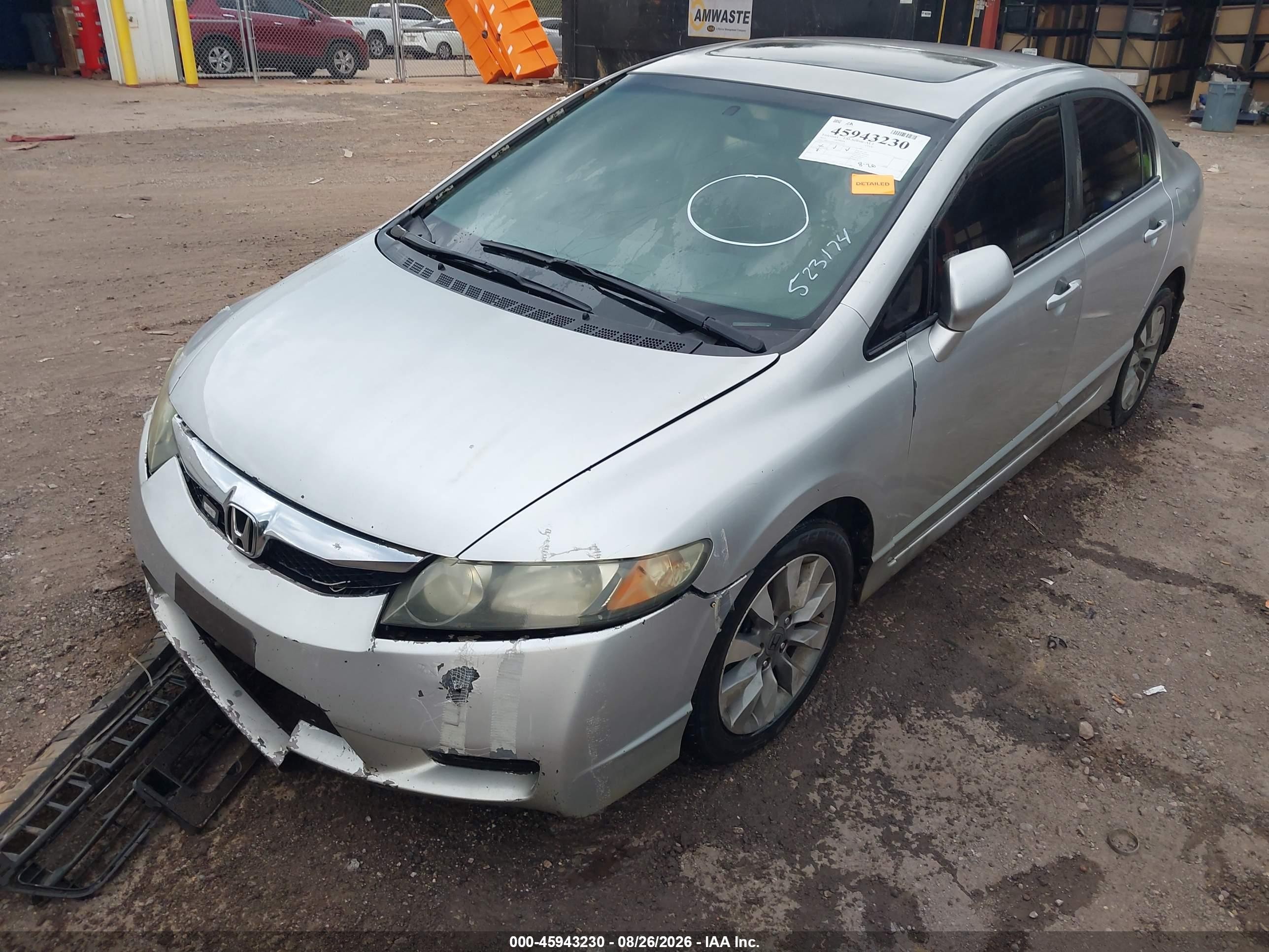 2010 Honda Civic Ex-l Silver vin: 2HGFA1F93AH523174