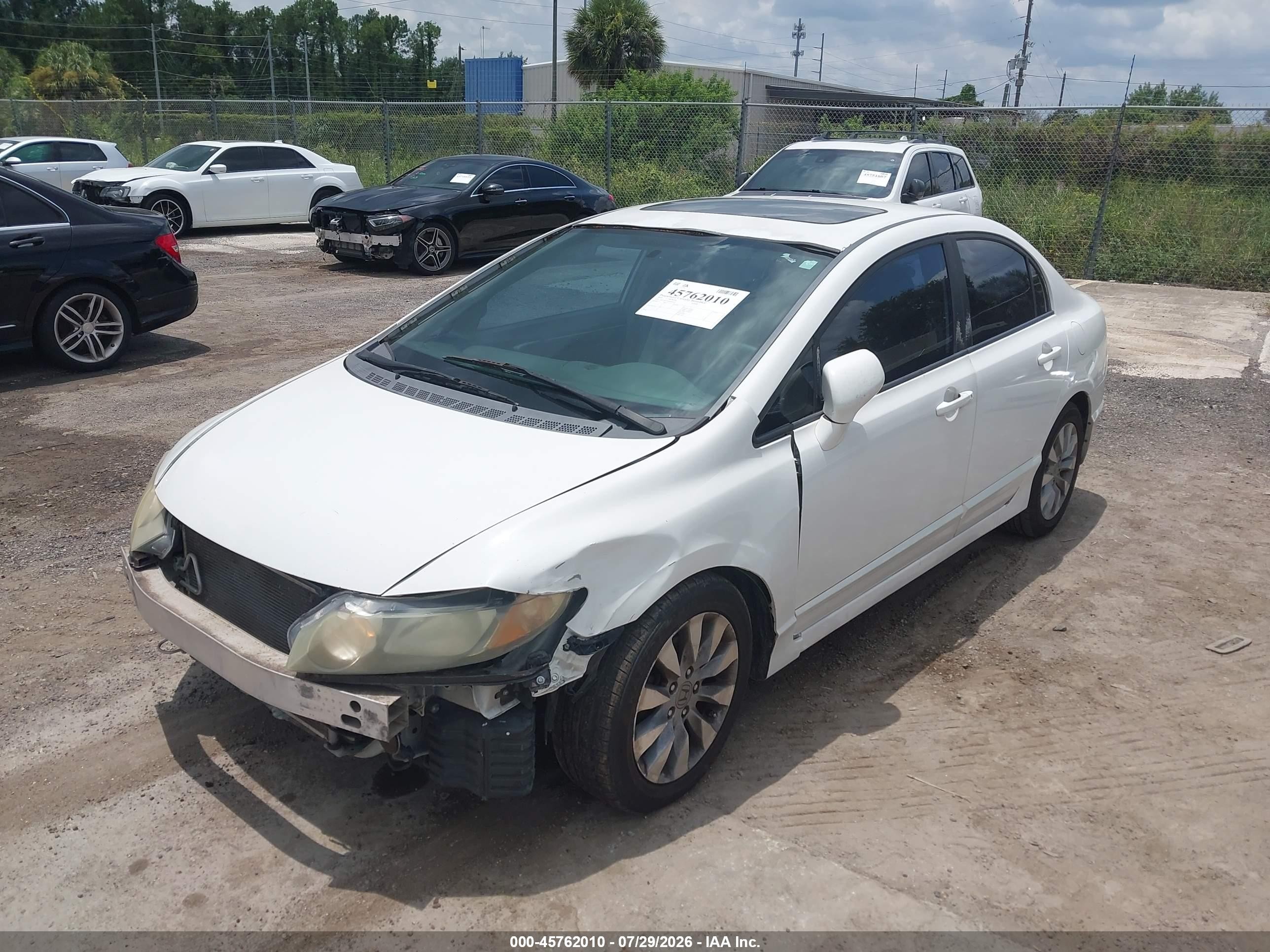 2010 Honda Civic Ex-l White vin: 2HGFA1F94AH504245