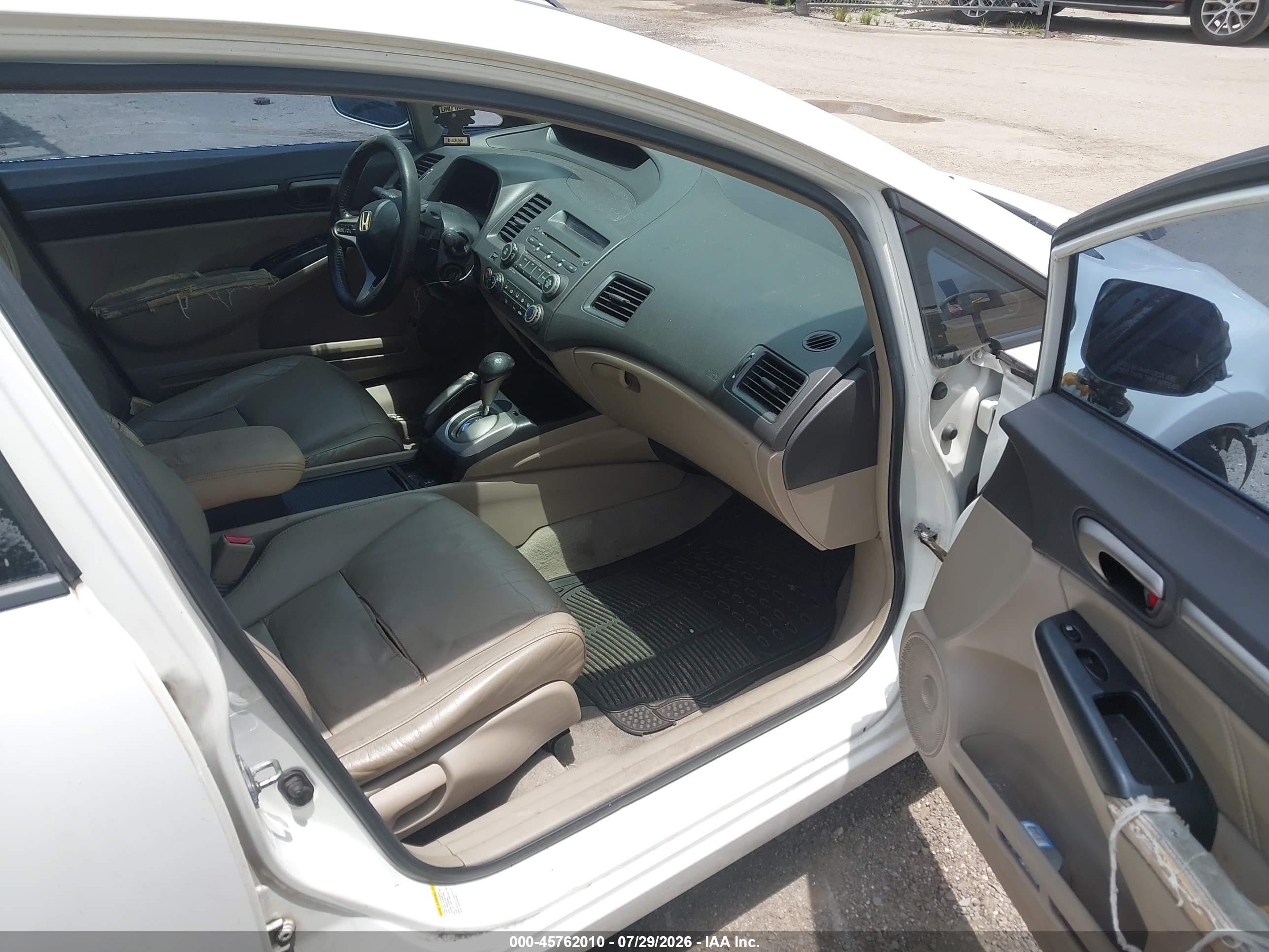 2010 Honda Civic Ex-l White vin: 2HGFA1F94AH504245