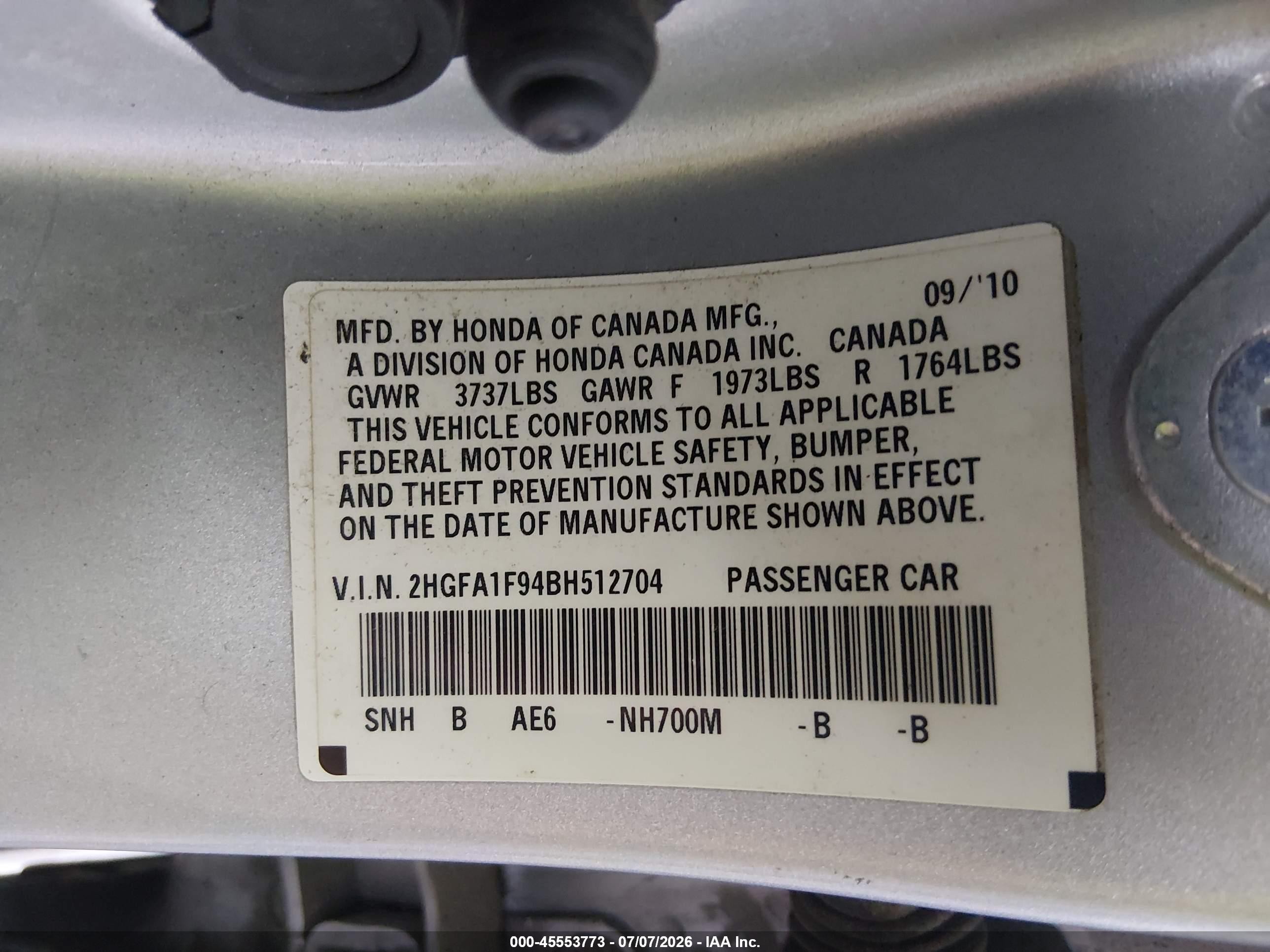 2011 Honda Civic Ex-l Серебряный vin: 2HGFA1F94BH512704