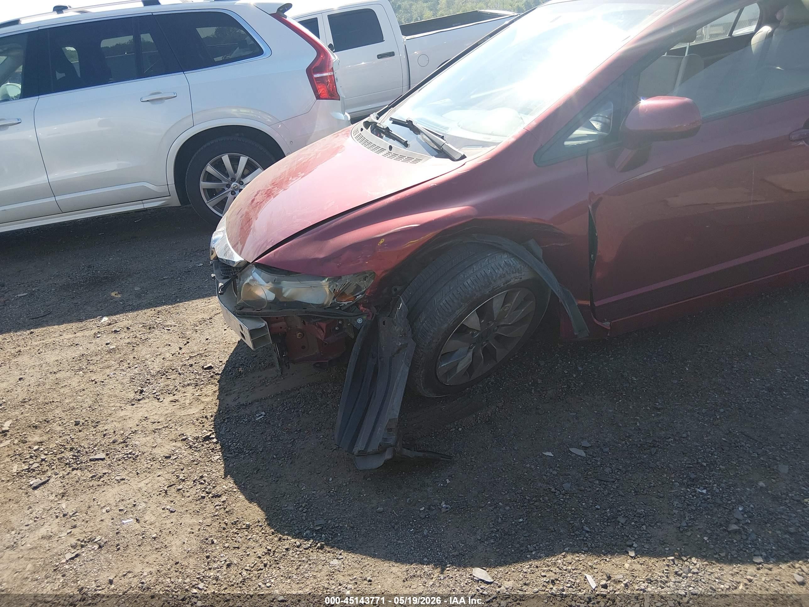 2011 Honda Civic Ex-l Maroon vin: 2HGFA1F94BH518275
