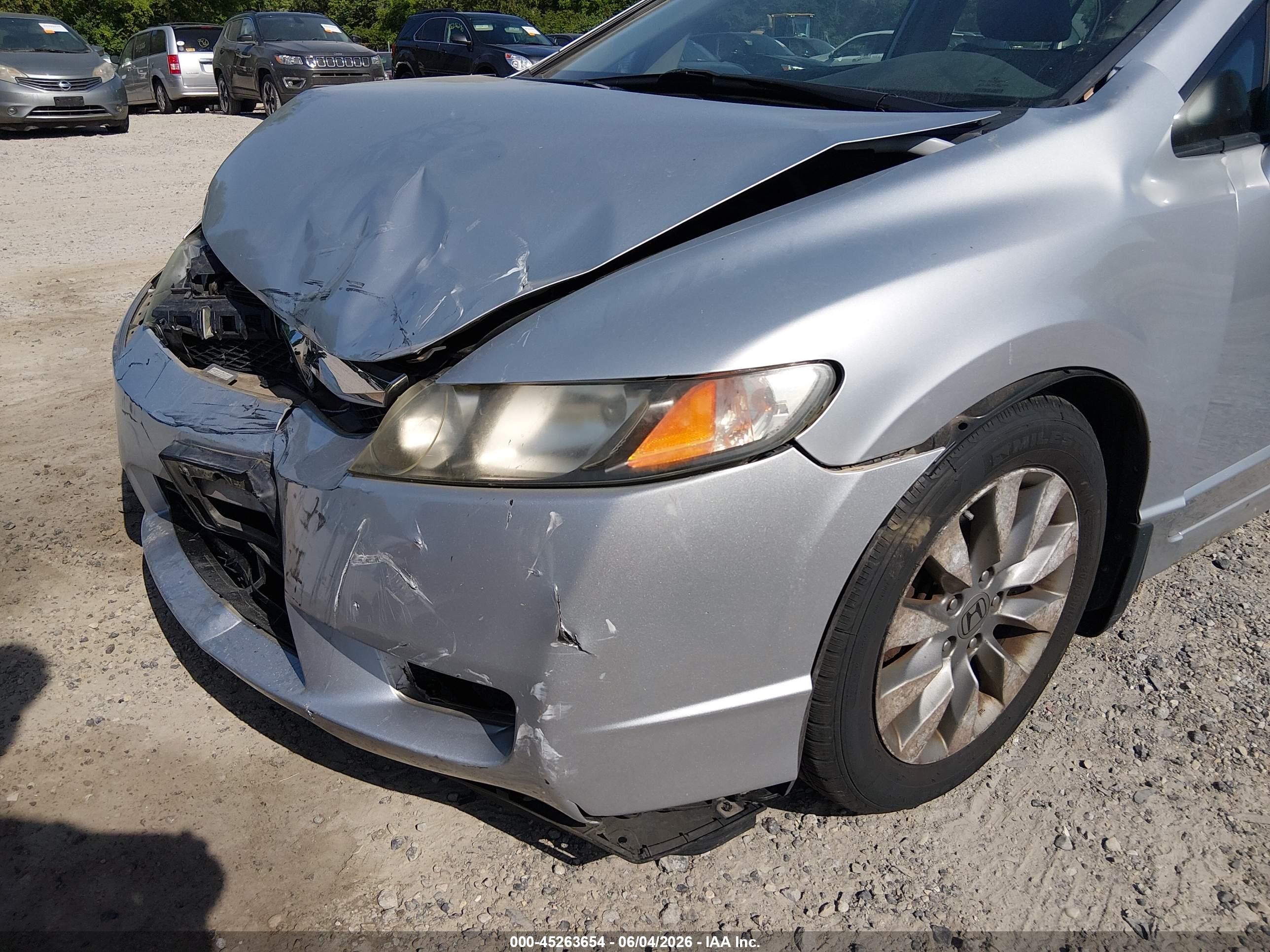 2010 Honda Civic Ex-l Silver vin: 2HGFA1F95AH555513