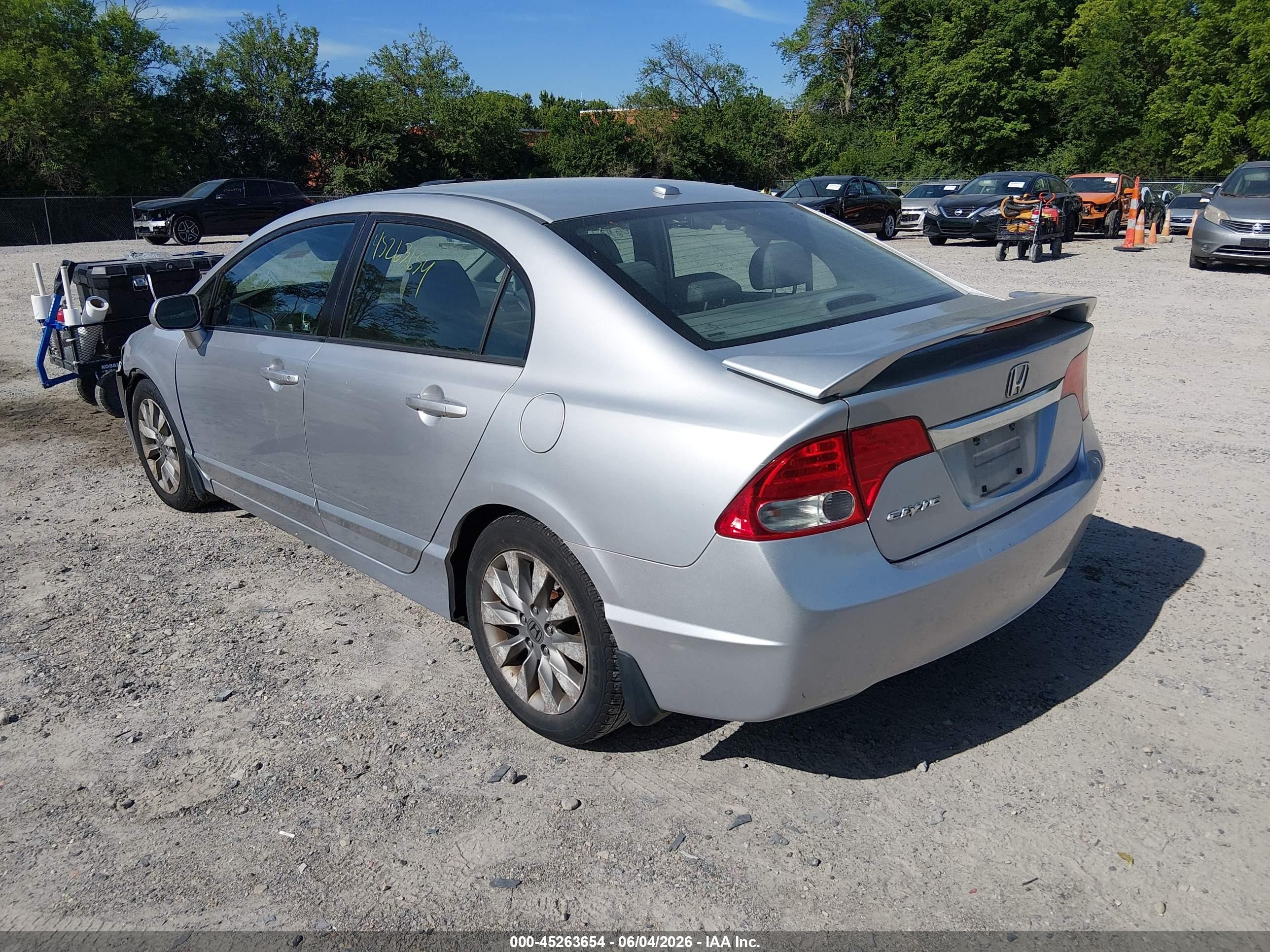 2010 Honda Civic Ex-l Silver vin: 2HGFA1F95AH555513