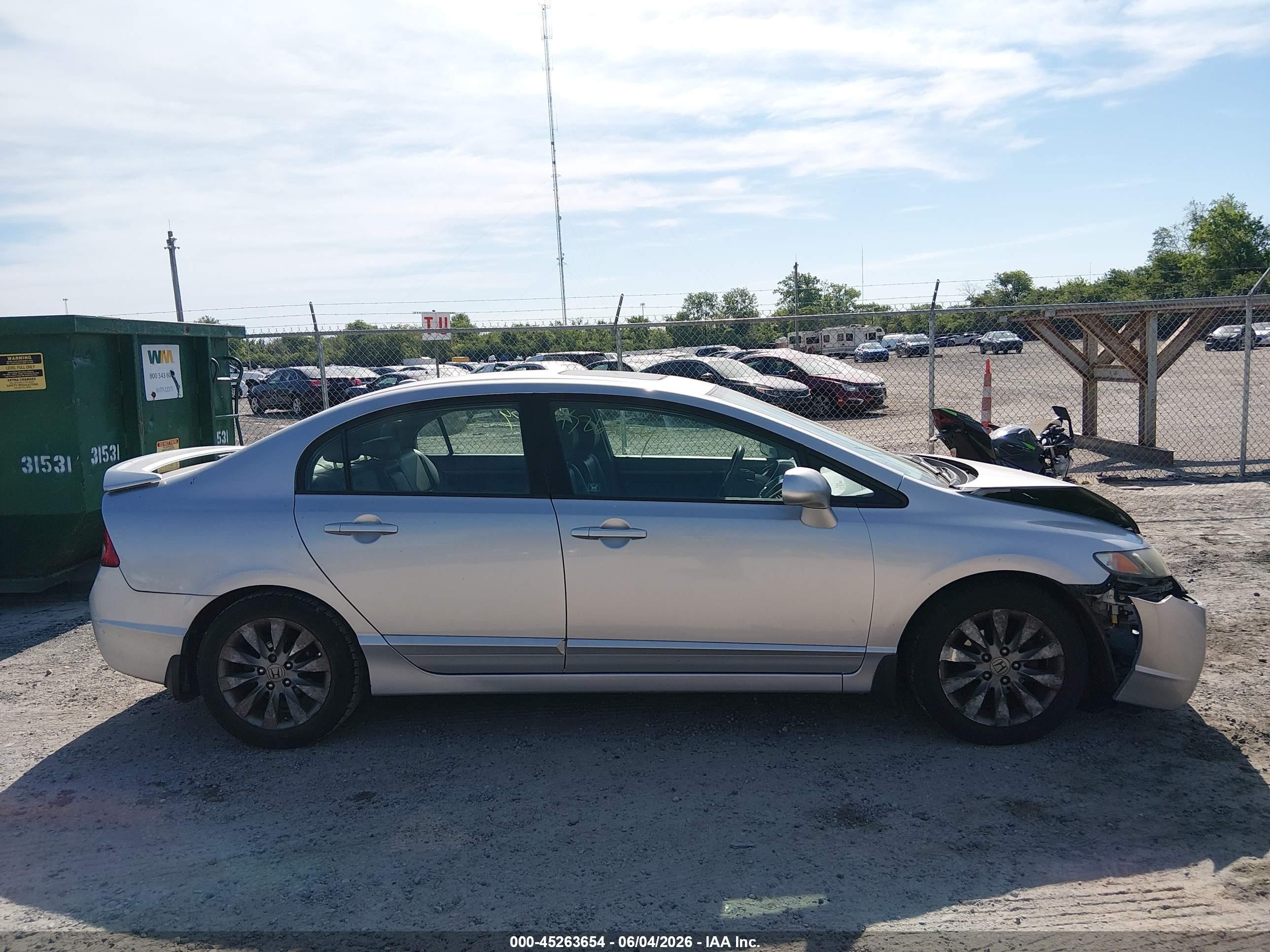 2010 Honda Civic Ex-l Silver vin: 2HGFA1F95AH555513