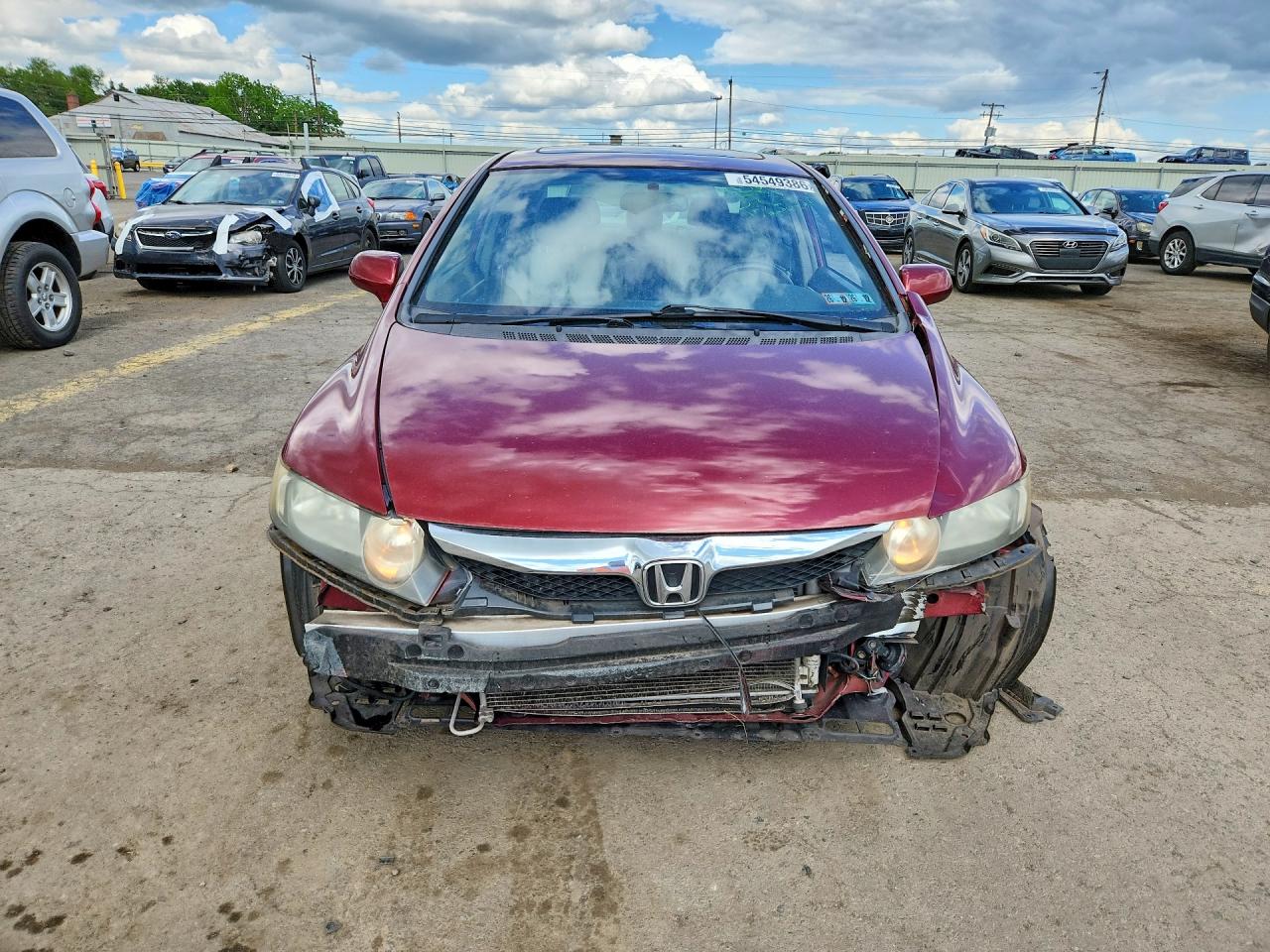 2011 Honda Civic Exl Red vin: 2HGFA1F95BH536459