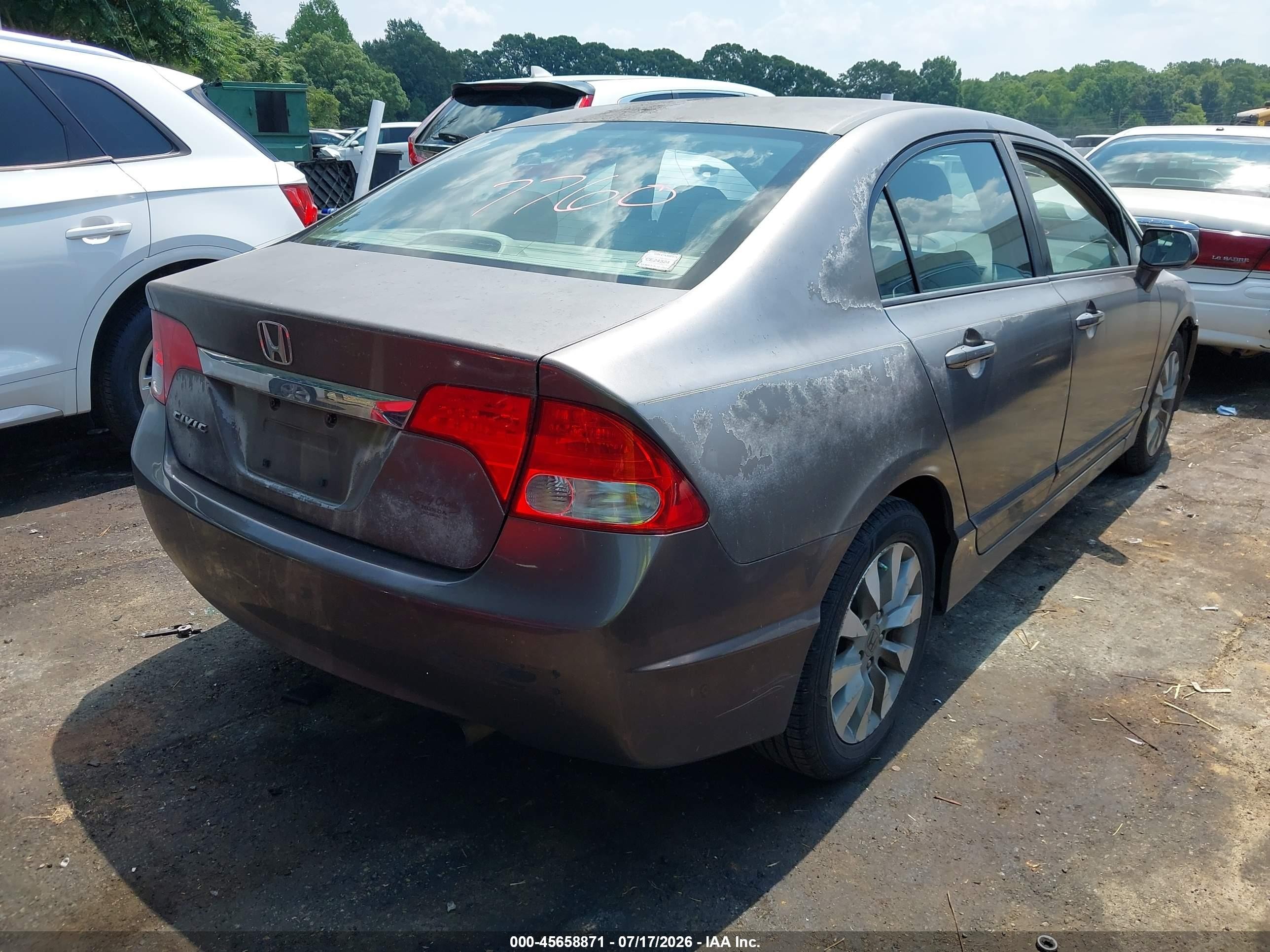 2010 Honda Civic Ex-l Gray vin: 2HGFA1F96AH521502