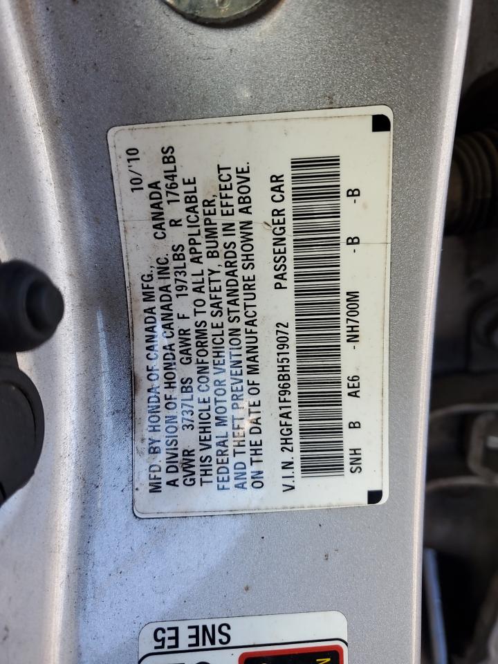 2011 Honda Civic Exl Silver vin: 2HGFA1F96BH519072